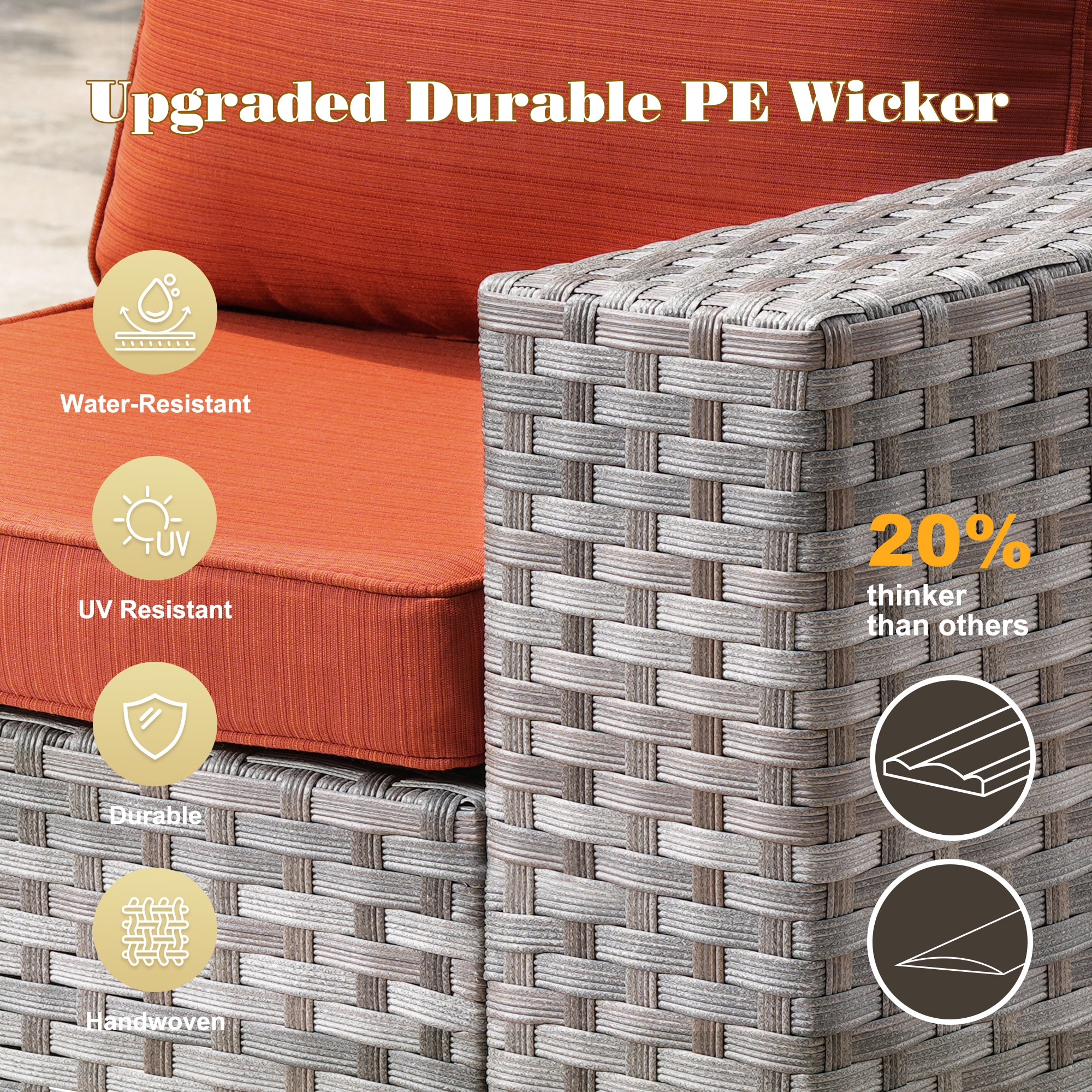 Pouuin SCFPBBR8-9 Patio-Sofas-Daybeds - View #3