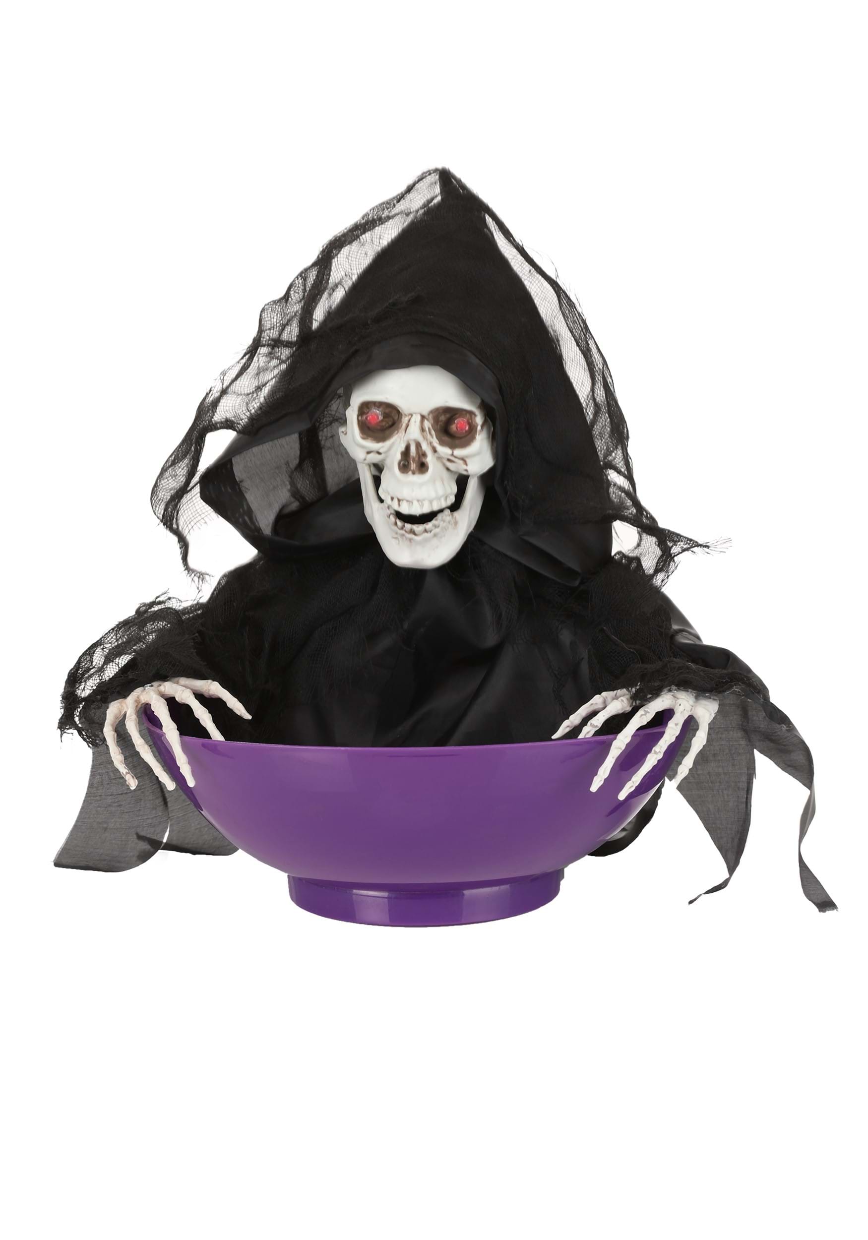 HalloweenCostumes.com FUN4563-ST FUN Costumes Animated Candy Bowl with Shaking Reaper Halloween Decoration. Standard