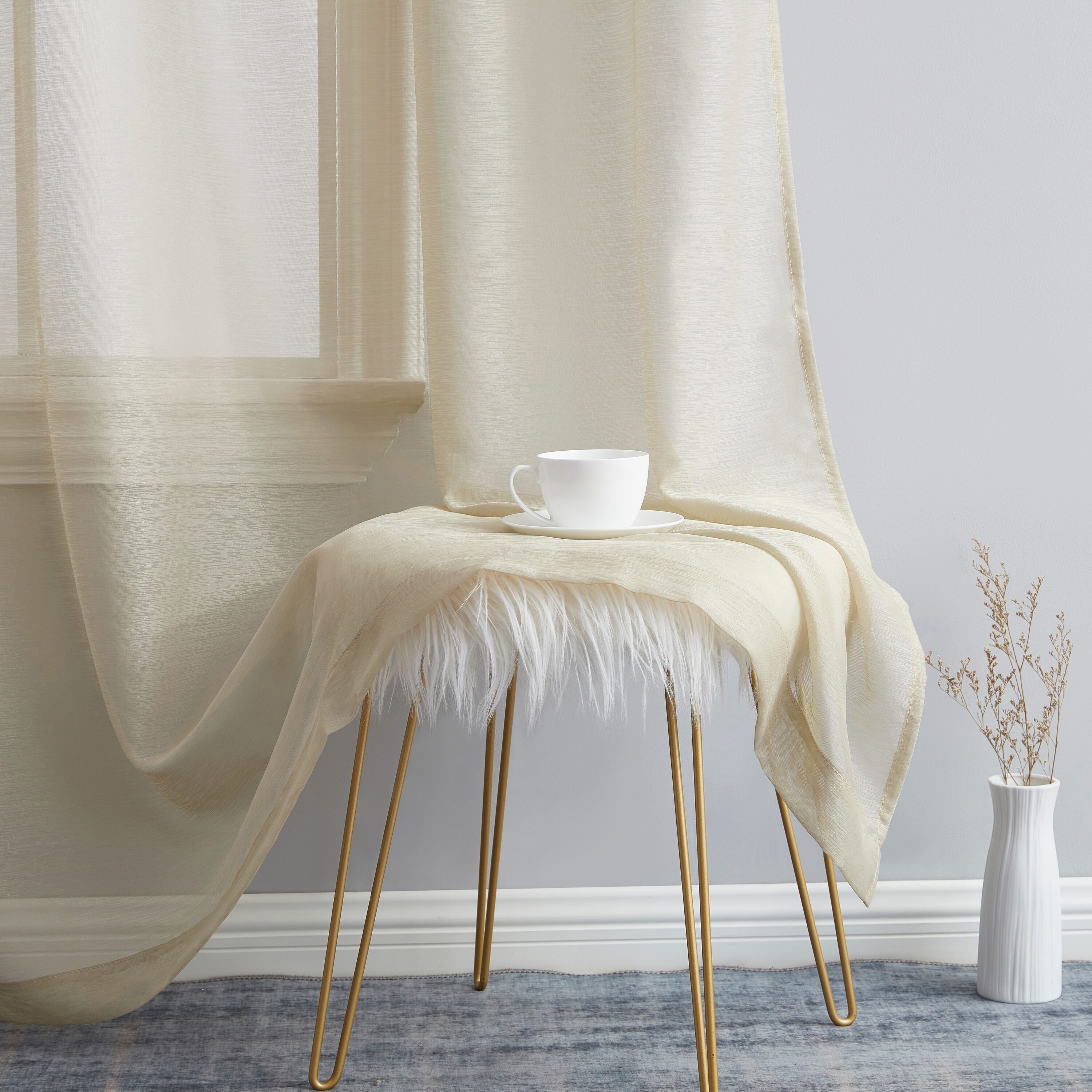 HLC.me LAURN-BTRP-63-BEIG curtains - View #3