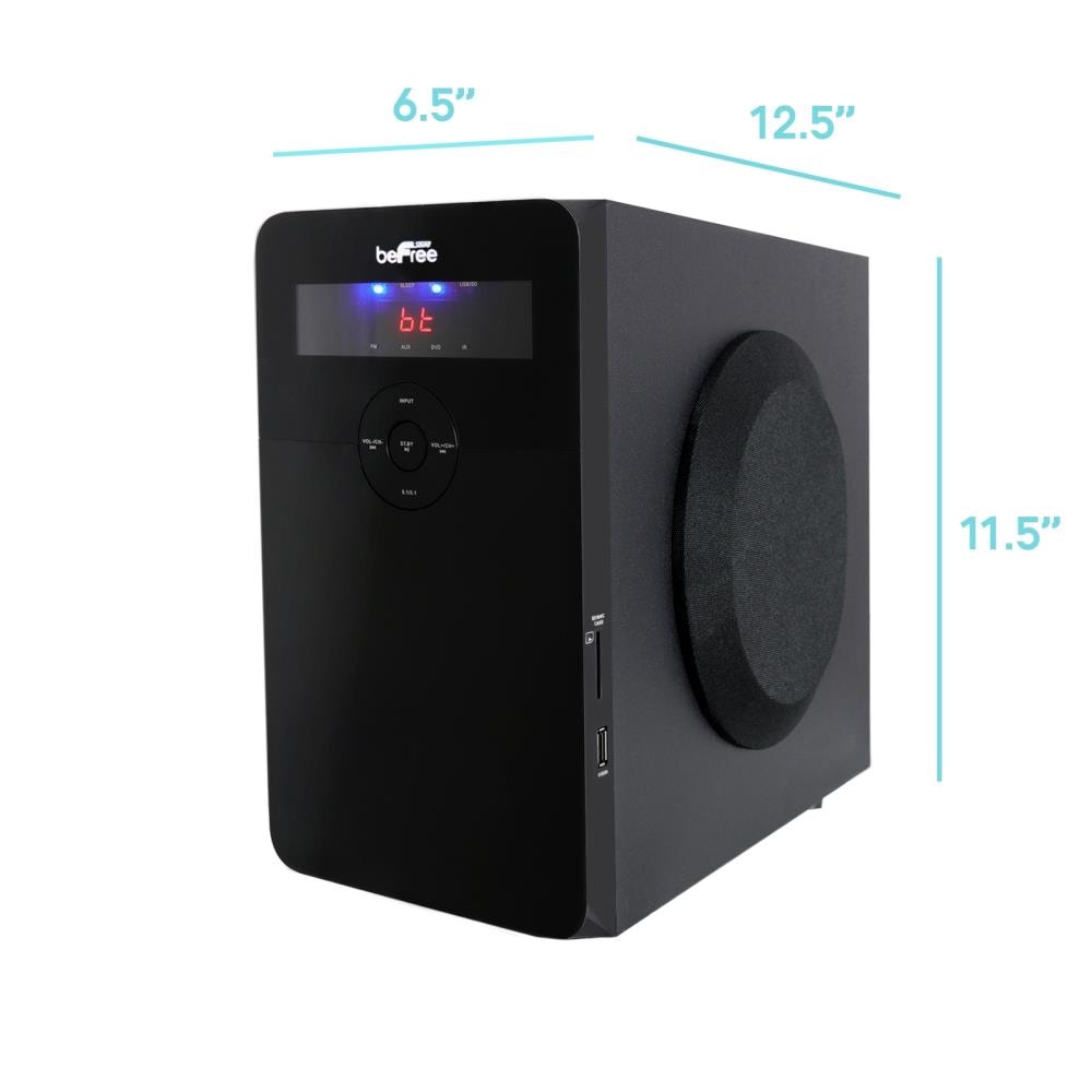 Befree sound 5.1 channel surround best sale sound bluetooth speaker system in black