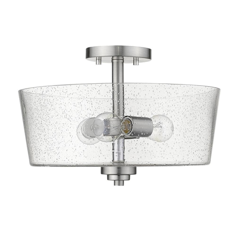 Acclaim Lighting IN61104SN Rowe 1 -Light 15-in Satin Nickel Semi Flush Mount Light