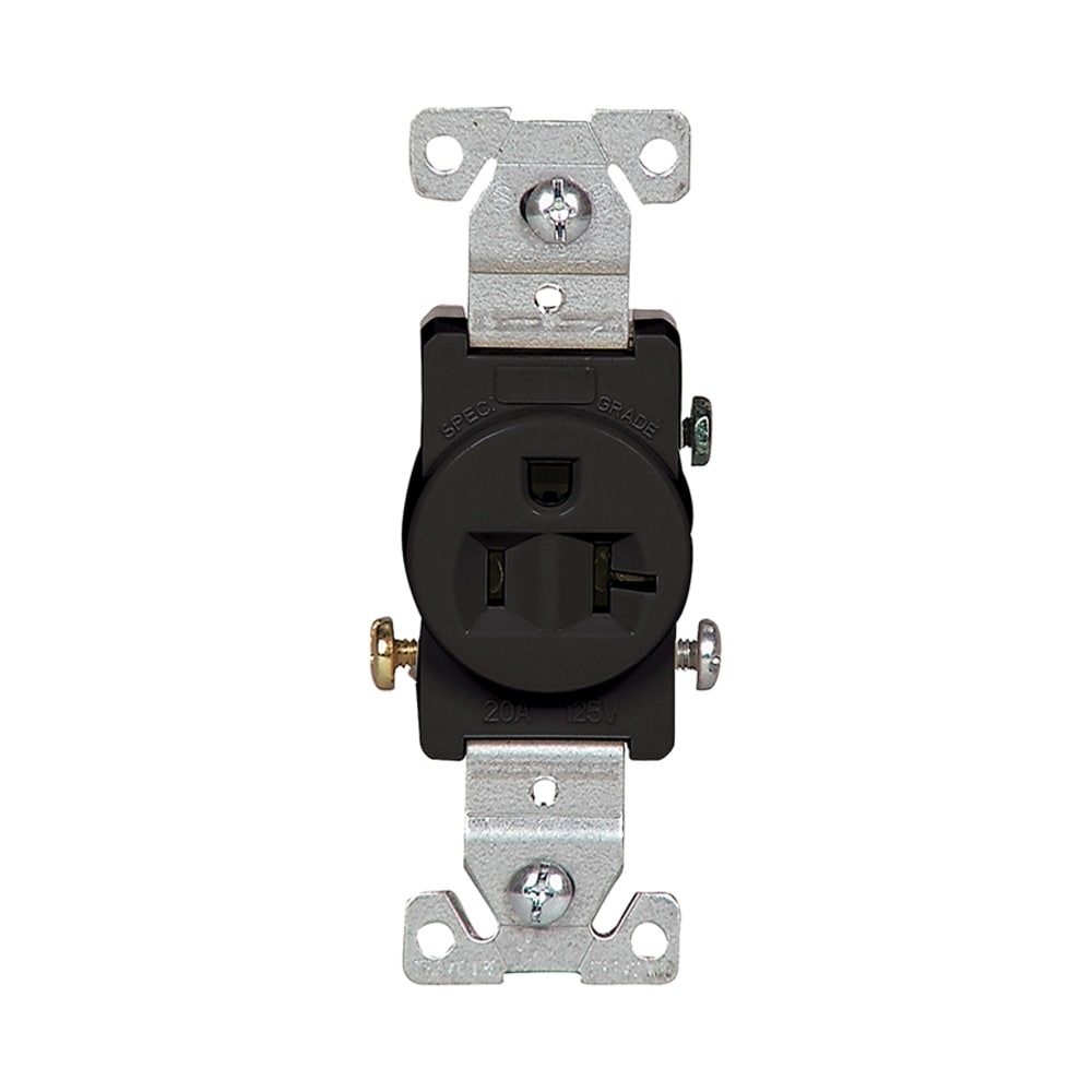 Eaton 1877BK 20 -Amp 125-volt Residential/Commercial Round Outlet , Black