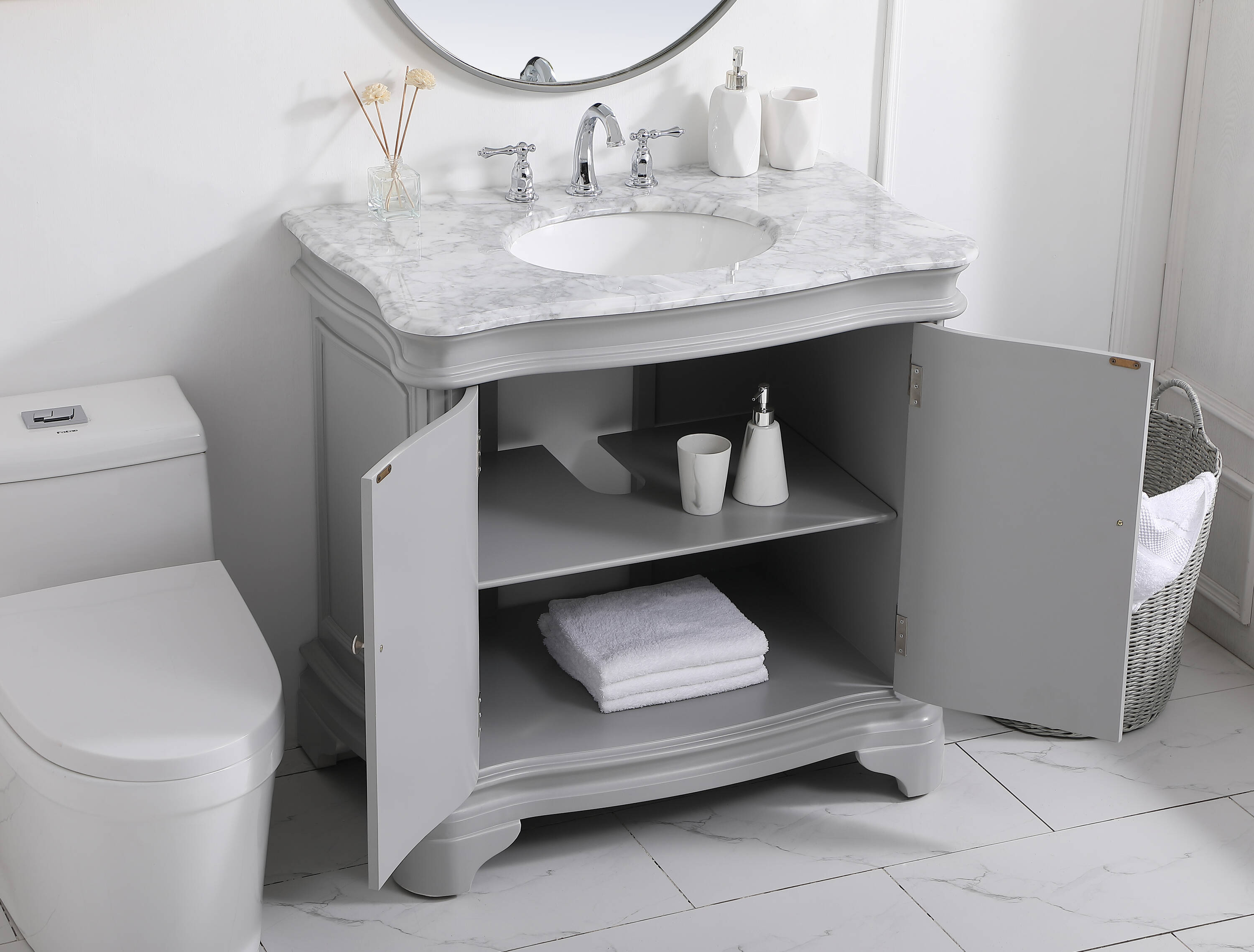 Elegant Decor HF156108GR Bath-Vanity-Combo - View #3
