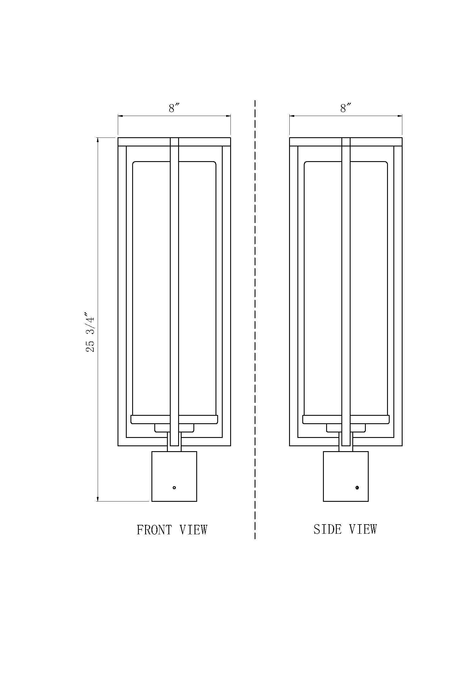 Z-Lite 5013PHBR-BK Post-Lights - View #6
