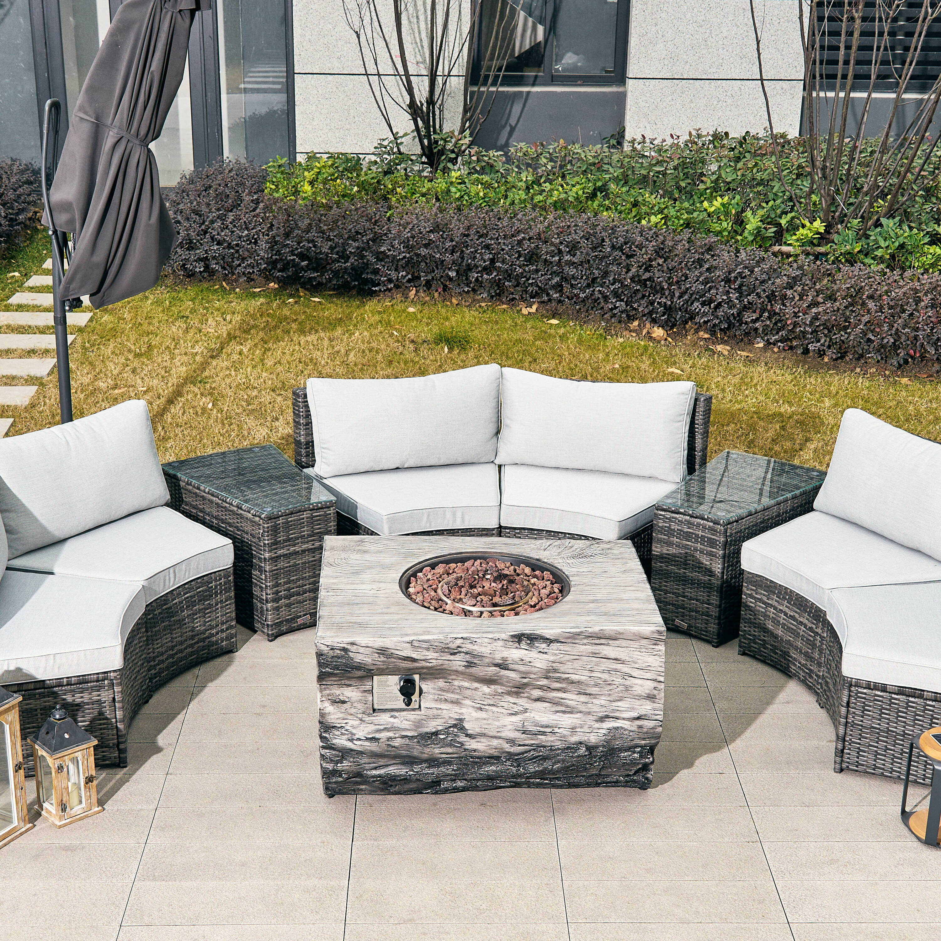 Direct Wicker DWS-1205B6S2T&2170G Patio-Conversation-Sets - View #3