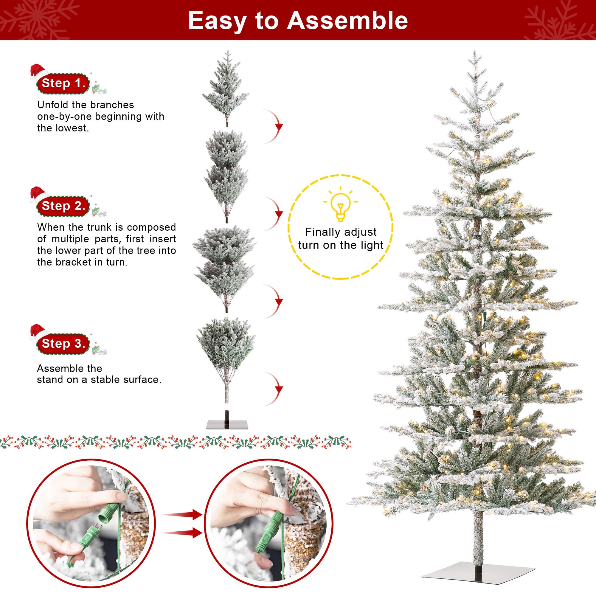 Glitzhome 2014600135 Artificial-Christmas-Trees - View #7