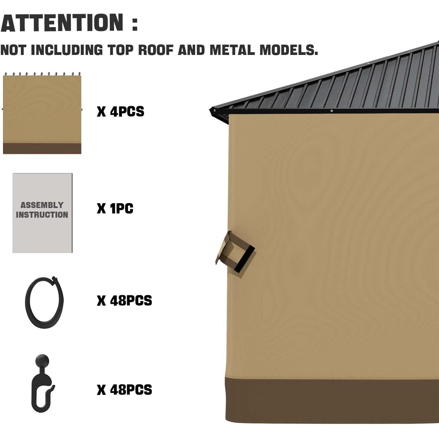 Aoodor A031-PKICE Gazebo-Parts-Accessories - View #5