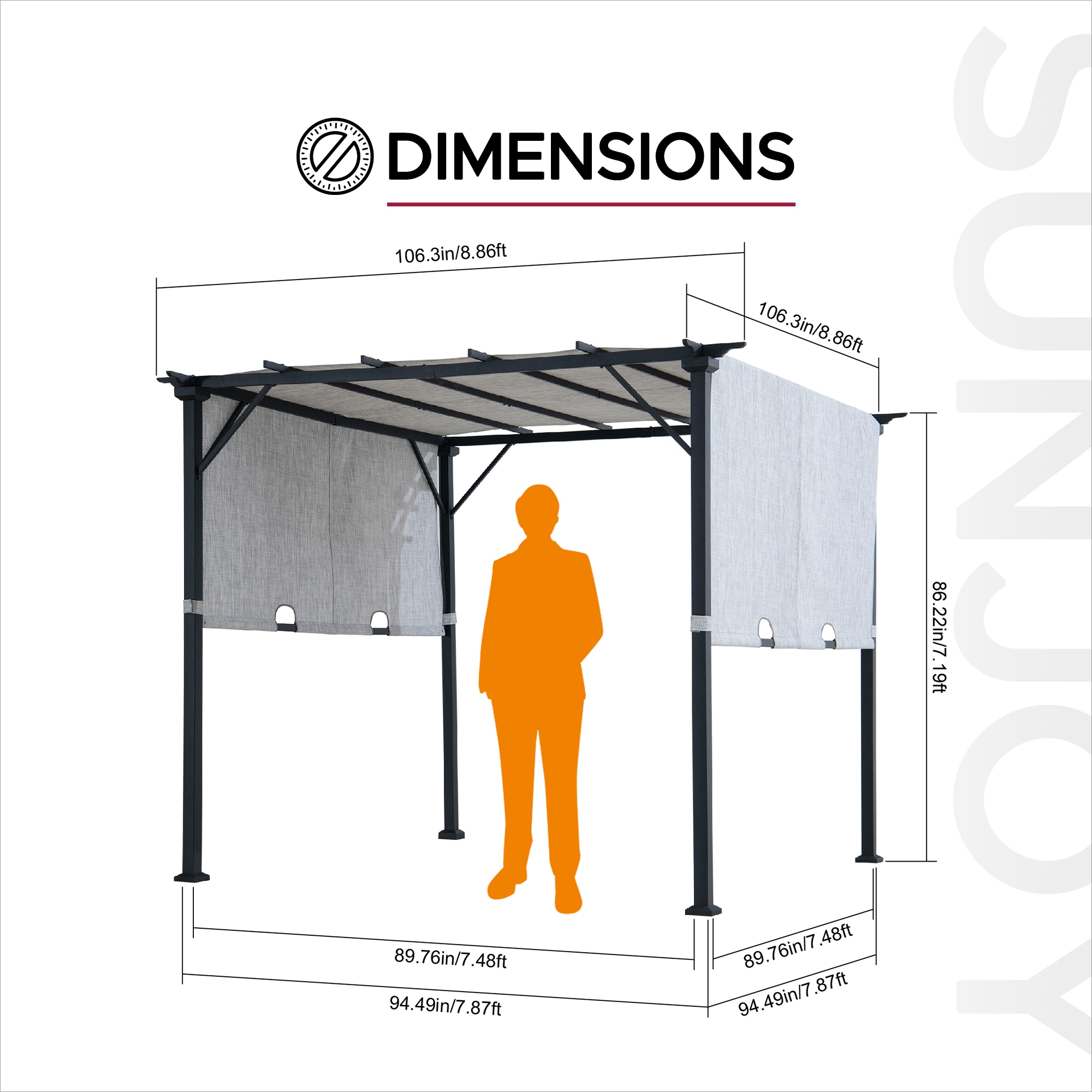 Sunjoy A106005560 Pergolas-2 - View #3