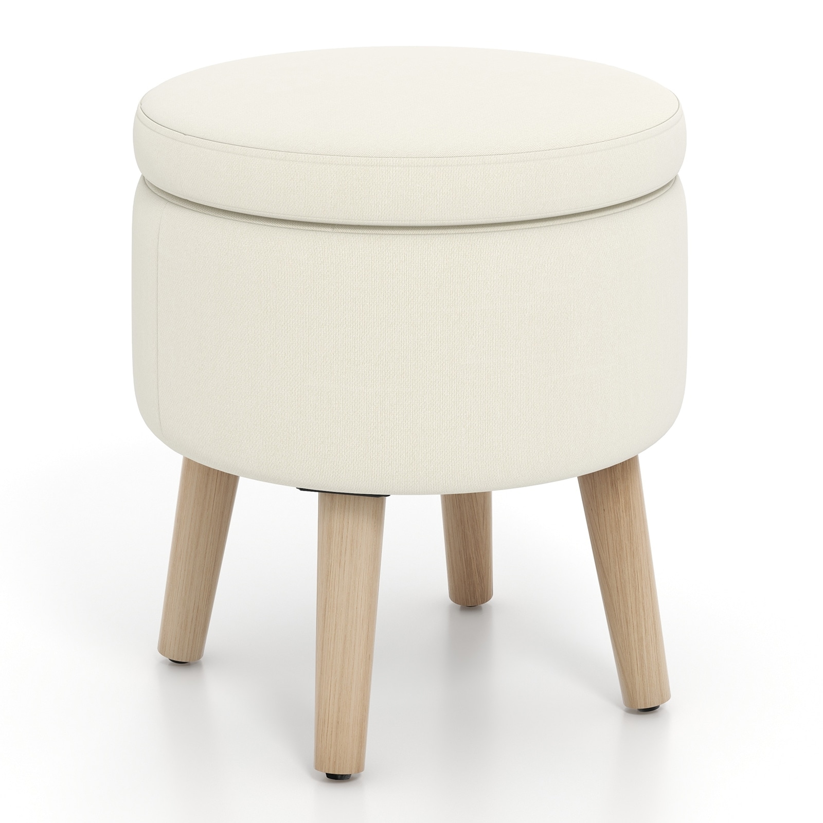 LIVIZA GIS2359P145789 Modern Beige Round Ottoman