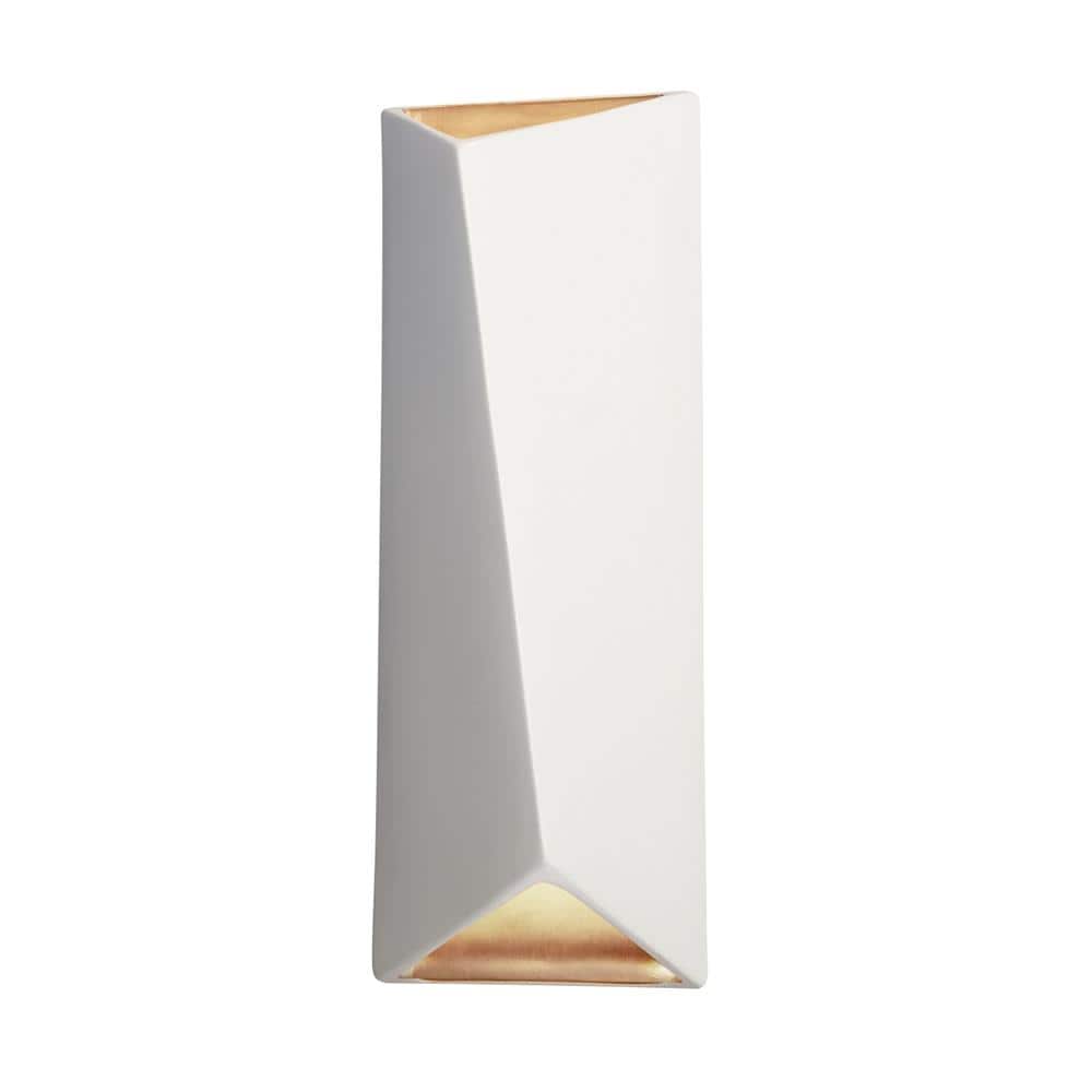 Justice Design Group CER-5895-MTGD Ambiance 6-in W 1-Light Matte Multiple Colors Transitional Wall Sconce