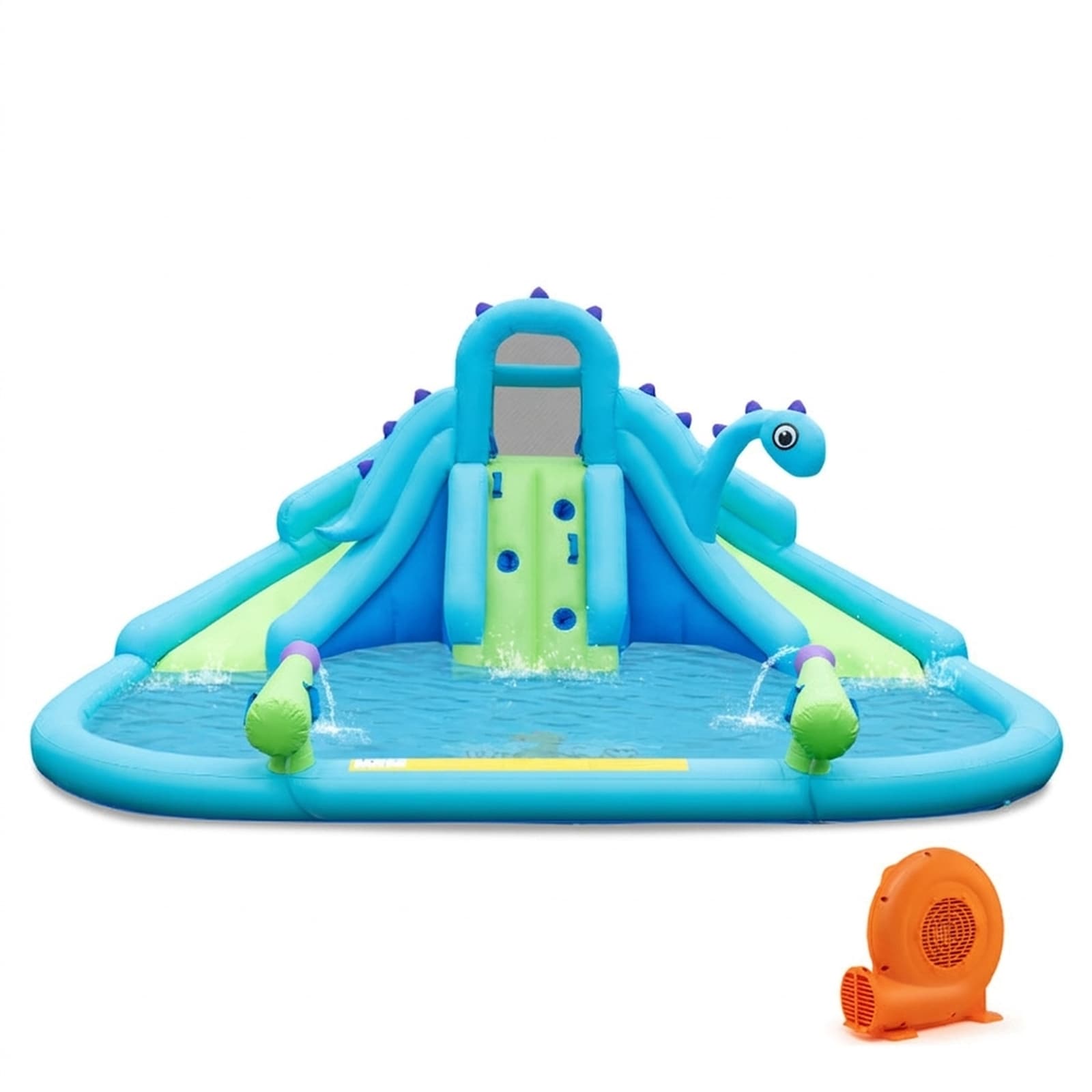 SUGIFT Inflatable Water Slide with Dual Slides and Splash Pool - 584W Blower and Carry Bag Included - ASTM Certified Backyard Water Park - 200-lb Overall