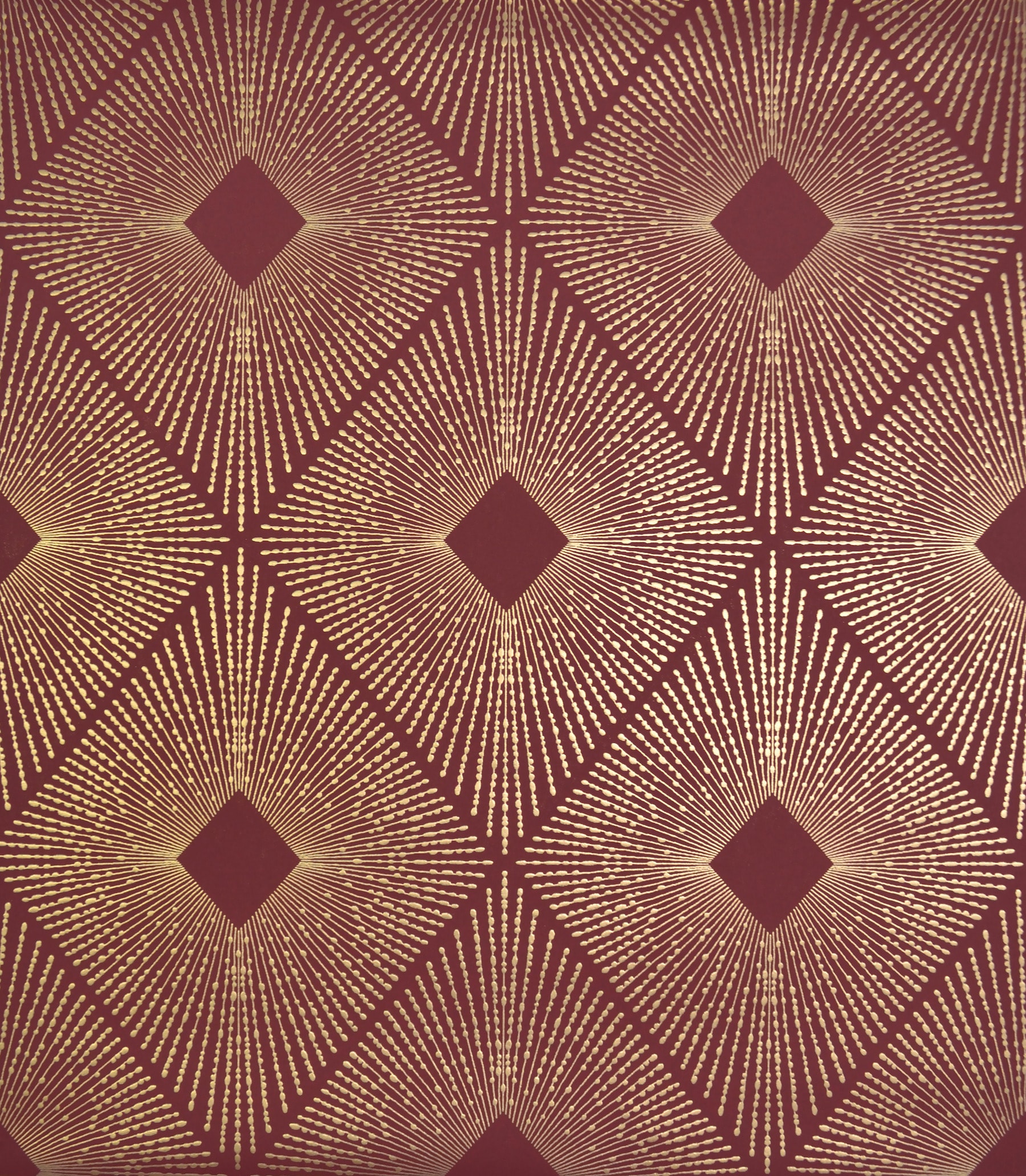 York Wallcoverings NW3588 Antonina Vella Modern Metals 56.9-Sq. Feet Red Non-woven Geometric Unpasted Wallpaper
