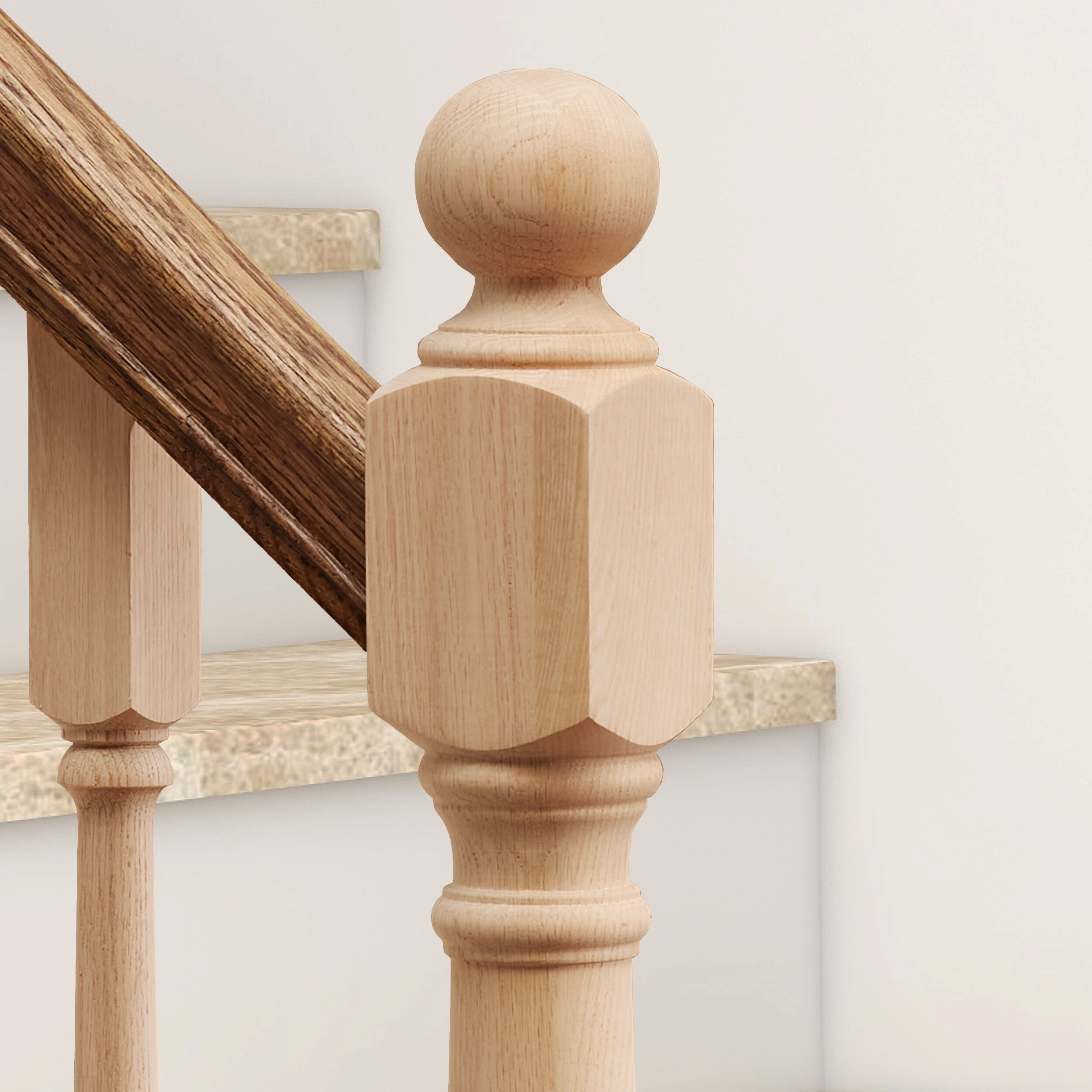 RELIABILT WG4020BT48OAK Interior-Stairpart-Newel-Posts - View #2
