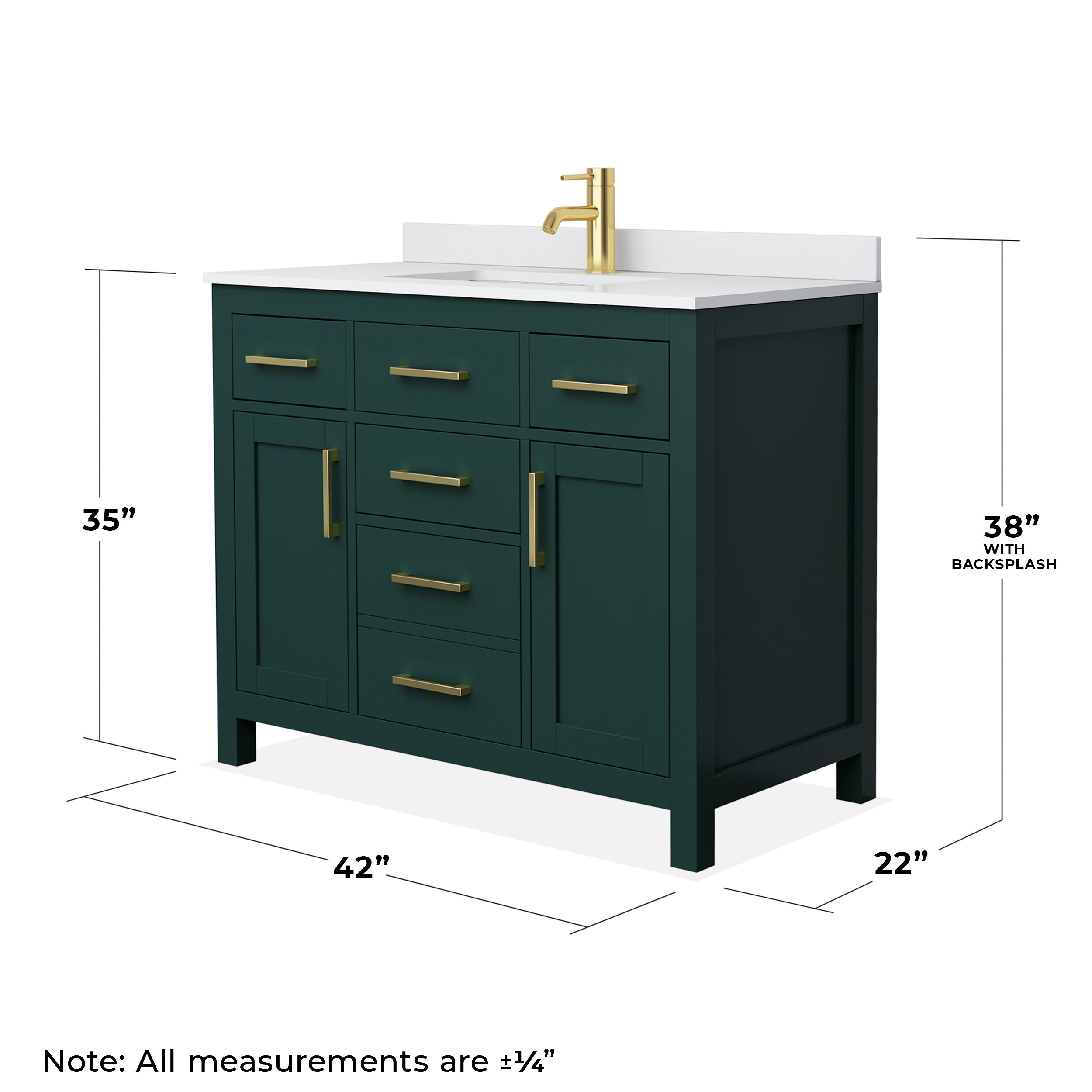 Wyndham Collection WCG242442SGDWCUNSMXX Bath-Vanity-Combo - View #5
