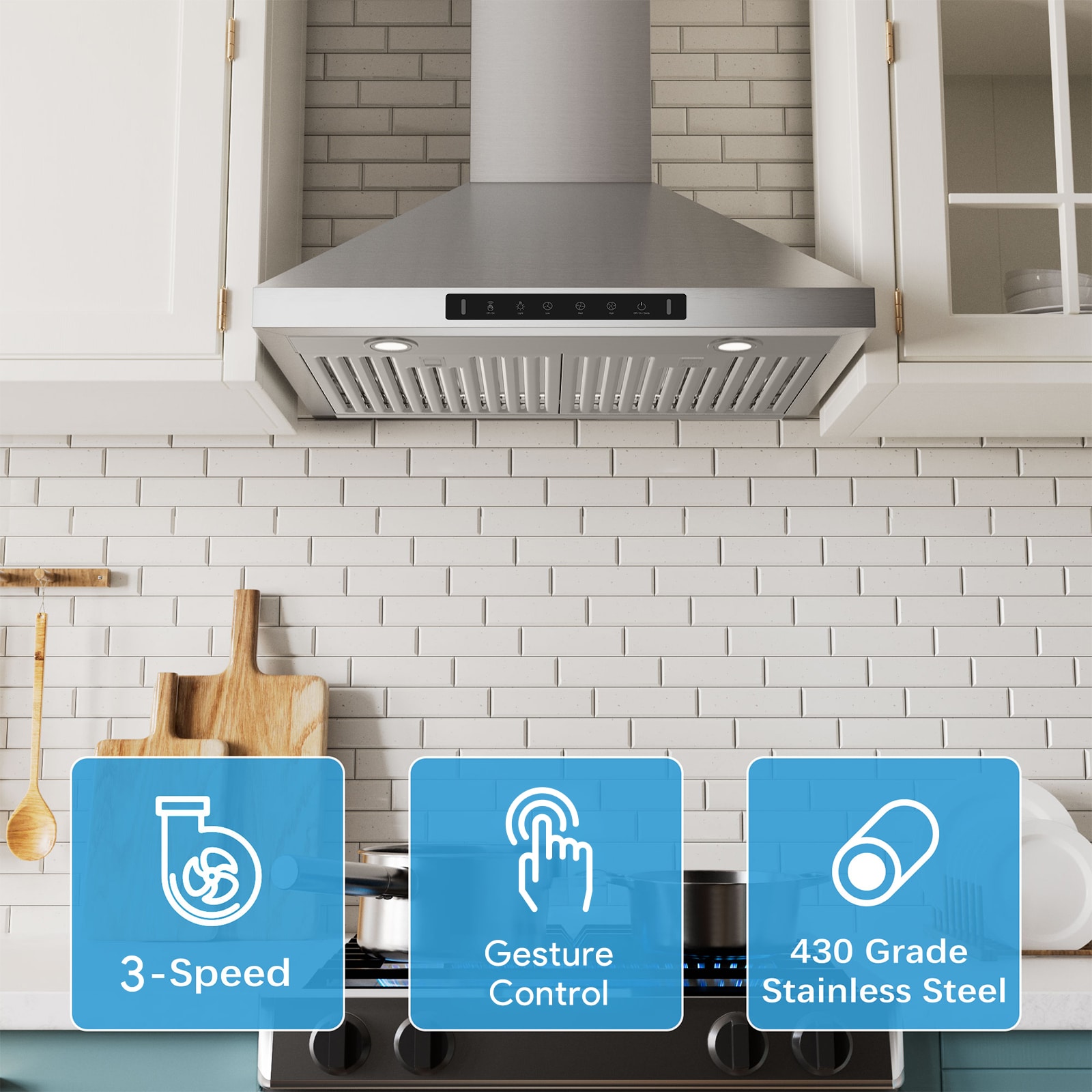 VIKIO PA0236A Wall-Mounted-Range-Hoods - View #7