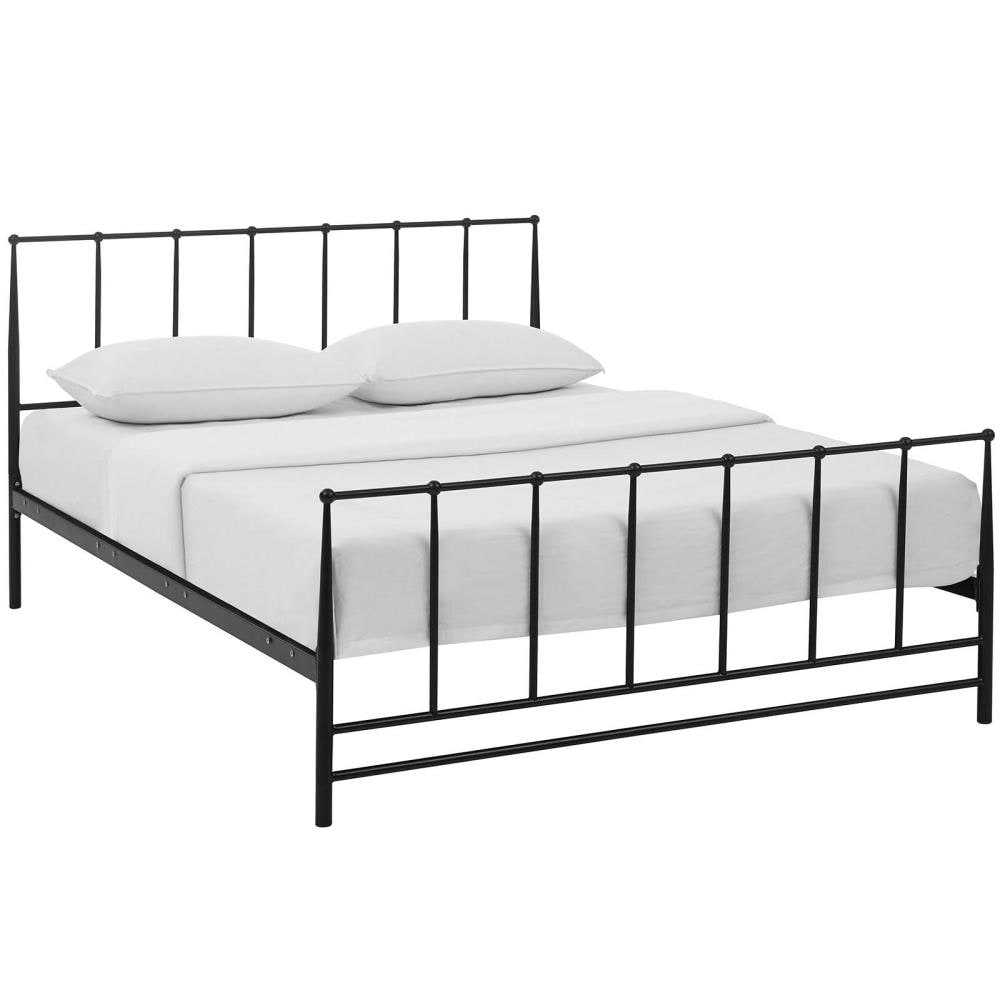 Modway Estate Full Metal Bed in White 