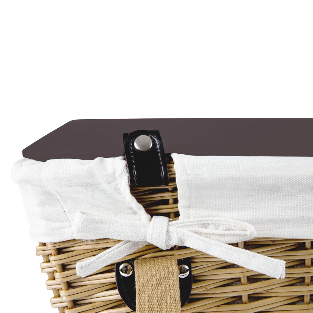 Canasta Small English Style Wicker Picnic Basket with Brown Lid