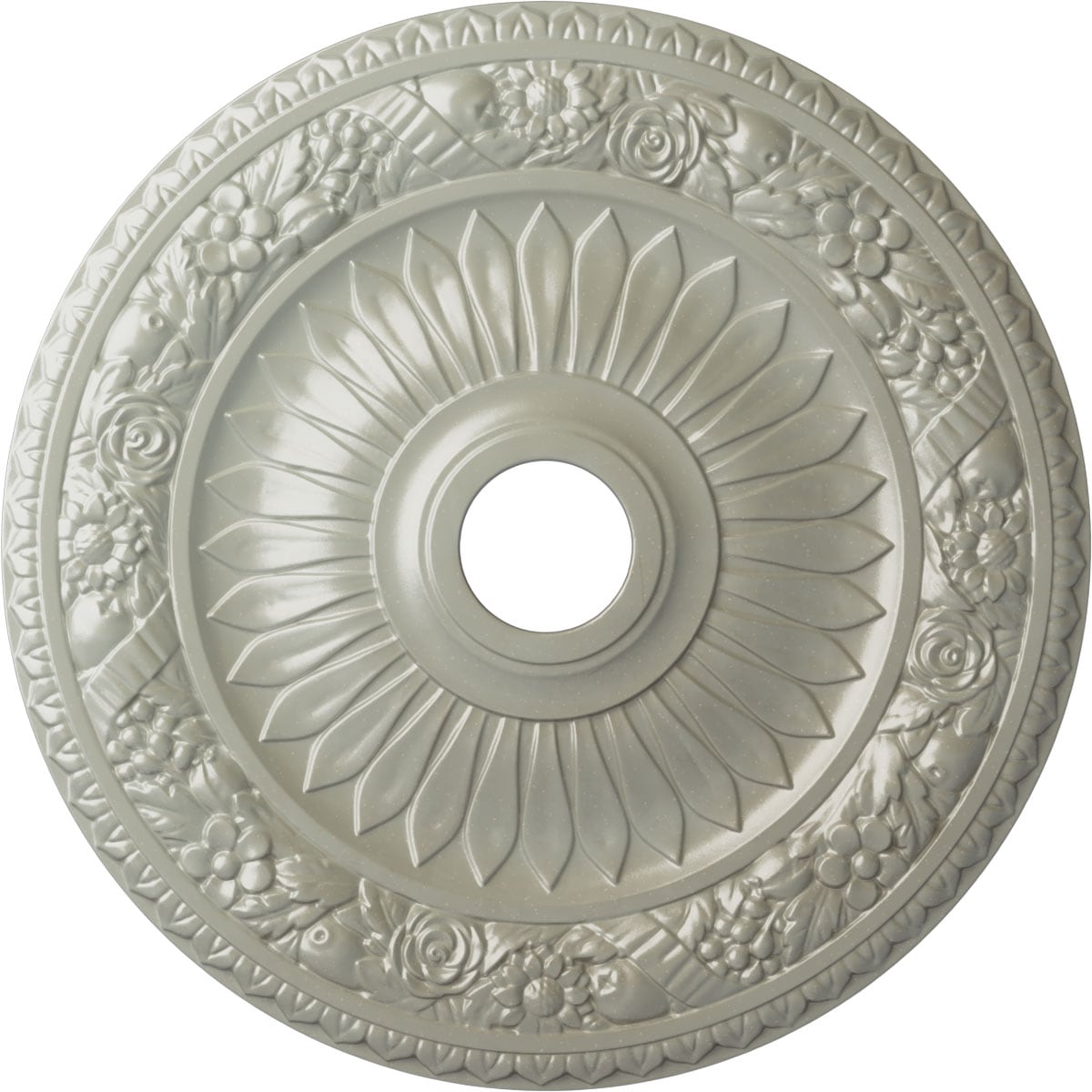 Ekena Millwork CM23BEFCS Bellona 23.625-in W x 23.625-in L Painted Flash Copper Polyurethane Whole Ceiling Medallion