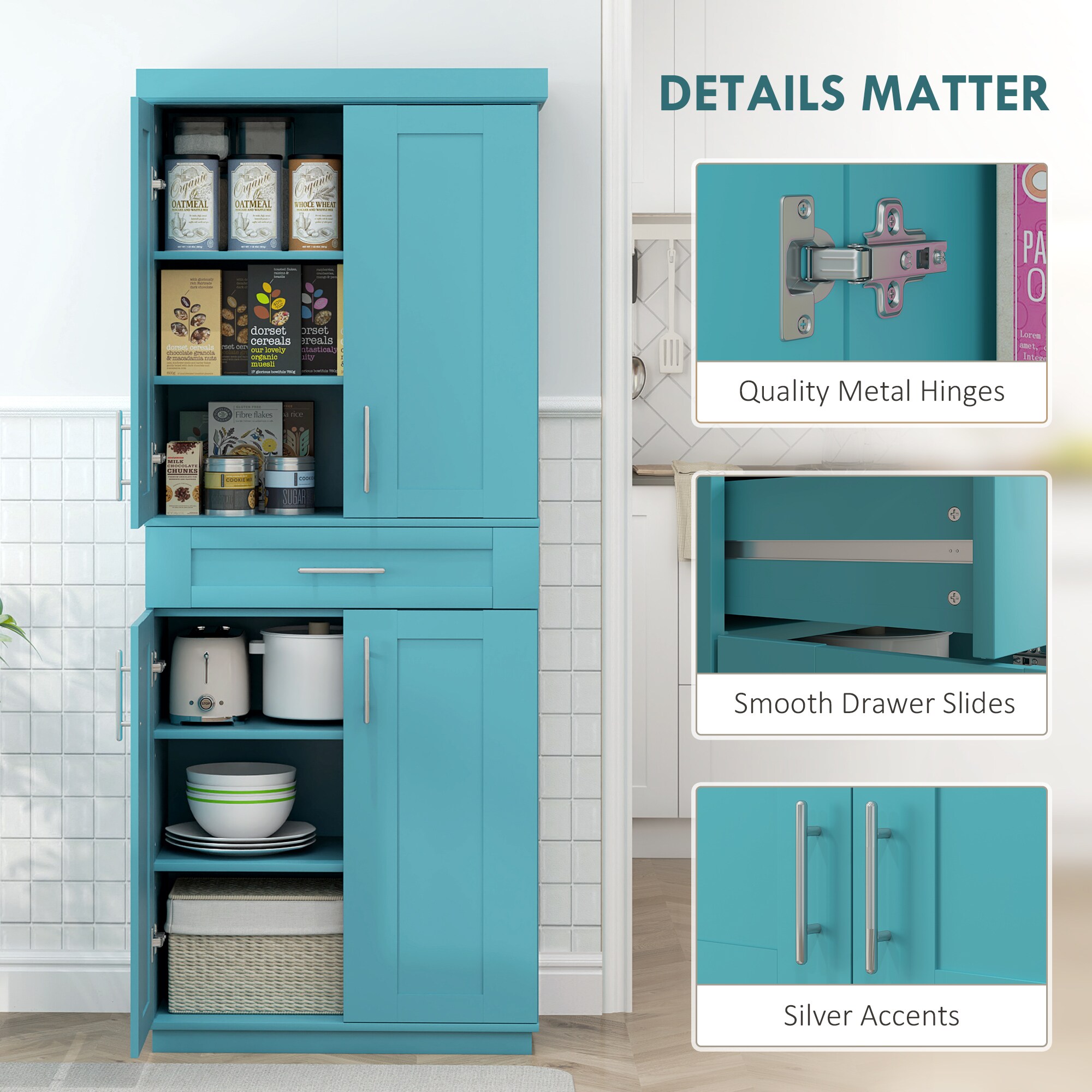 HomCom 835-216V80DB Pull-Out-Cabinet-Baskets - View #8