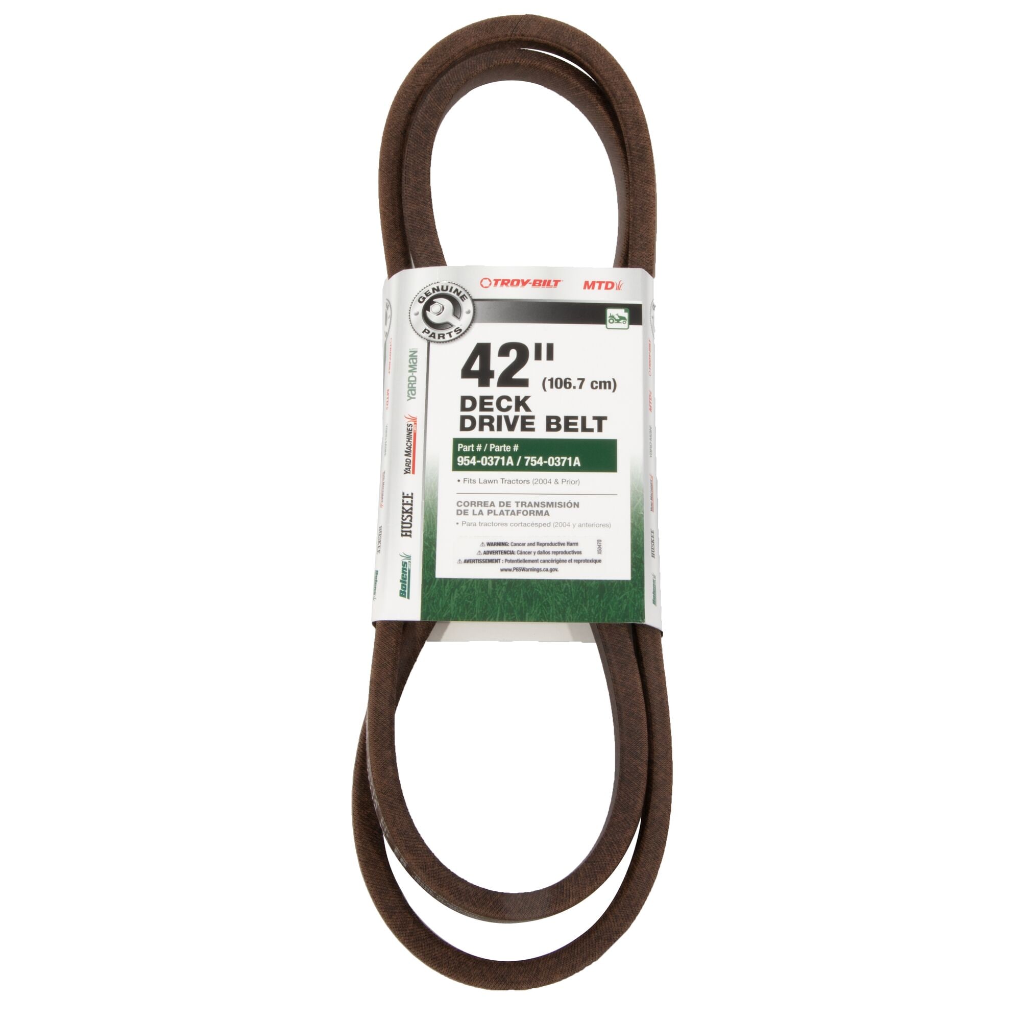 MTD 490-501-M048 16.5-in Deck/Drive Belt, for 42-in Riding Mower/Tractors, Replaces OEM Part Number 754-0371, 954-0371, 754-0371a, and 954-0371a