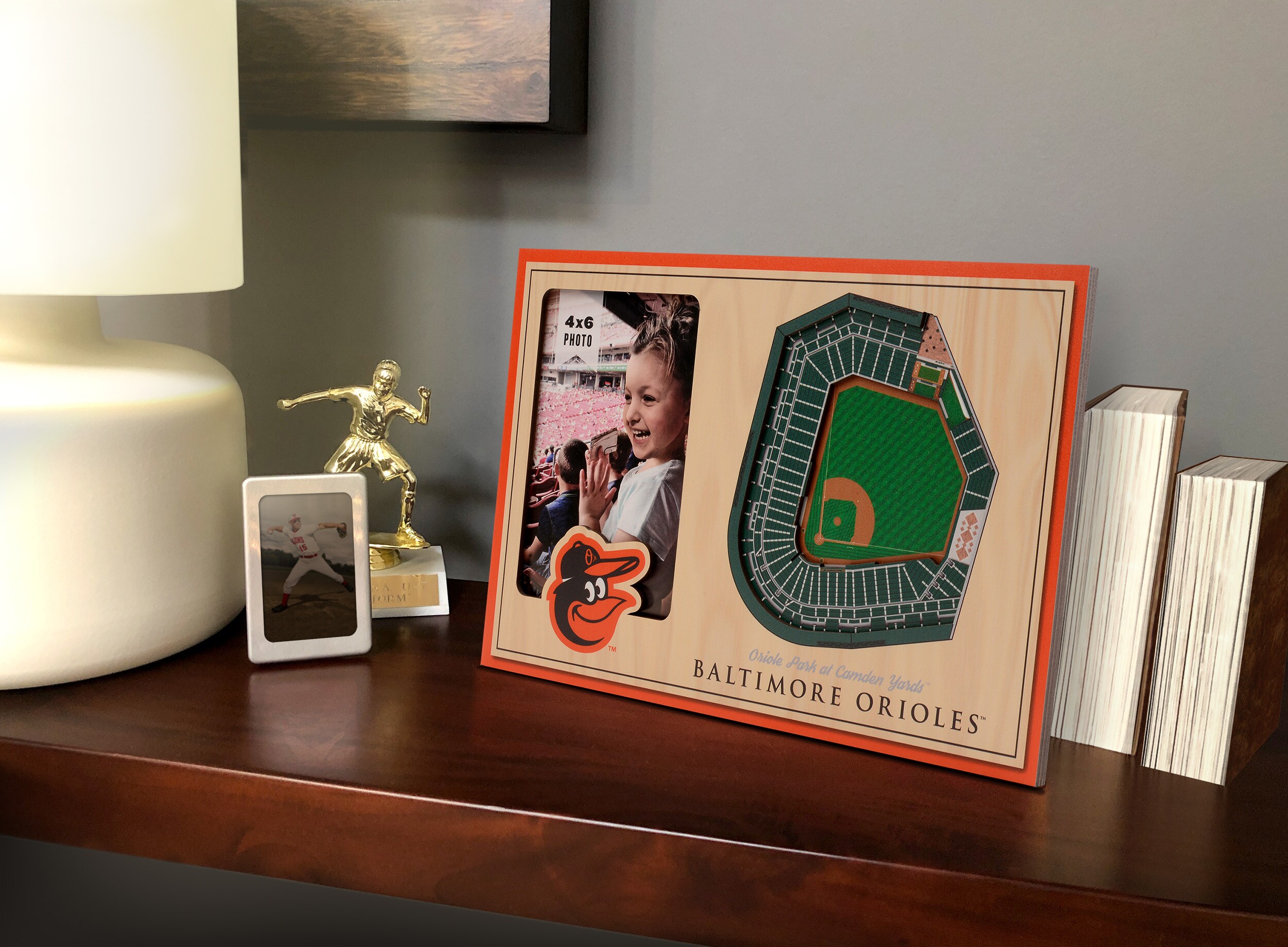 YouTheFan MLB Baltimore Orioles Wooden 8 in. x 32 in. 3D Stadium