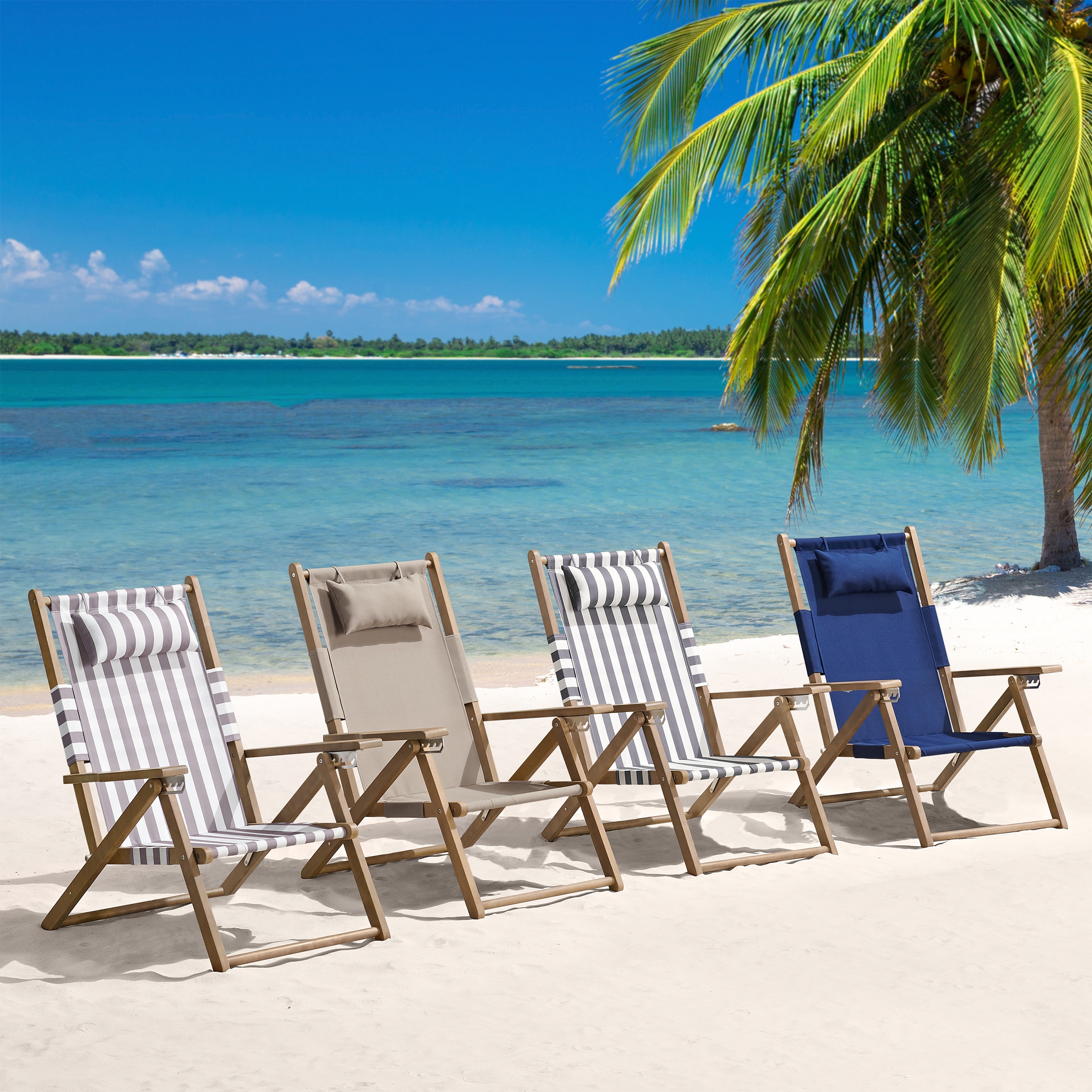Lavish Home 80-OUTD-FLDBCH-2-2 Beach-Camping-Chairs - View #14