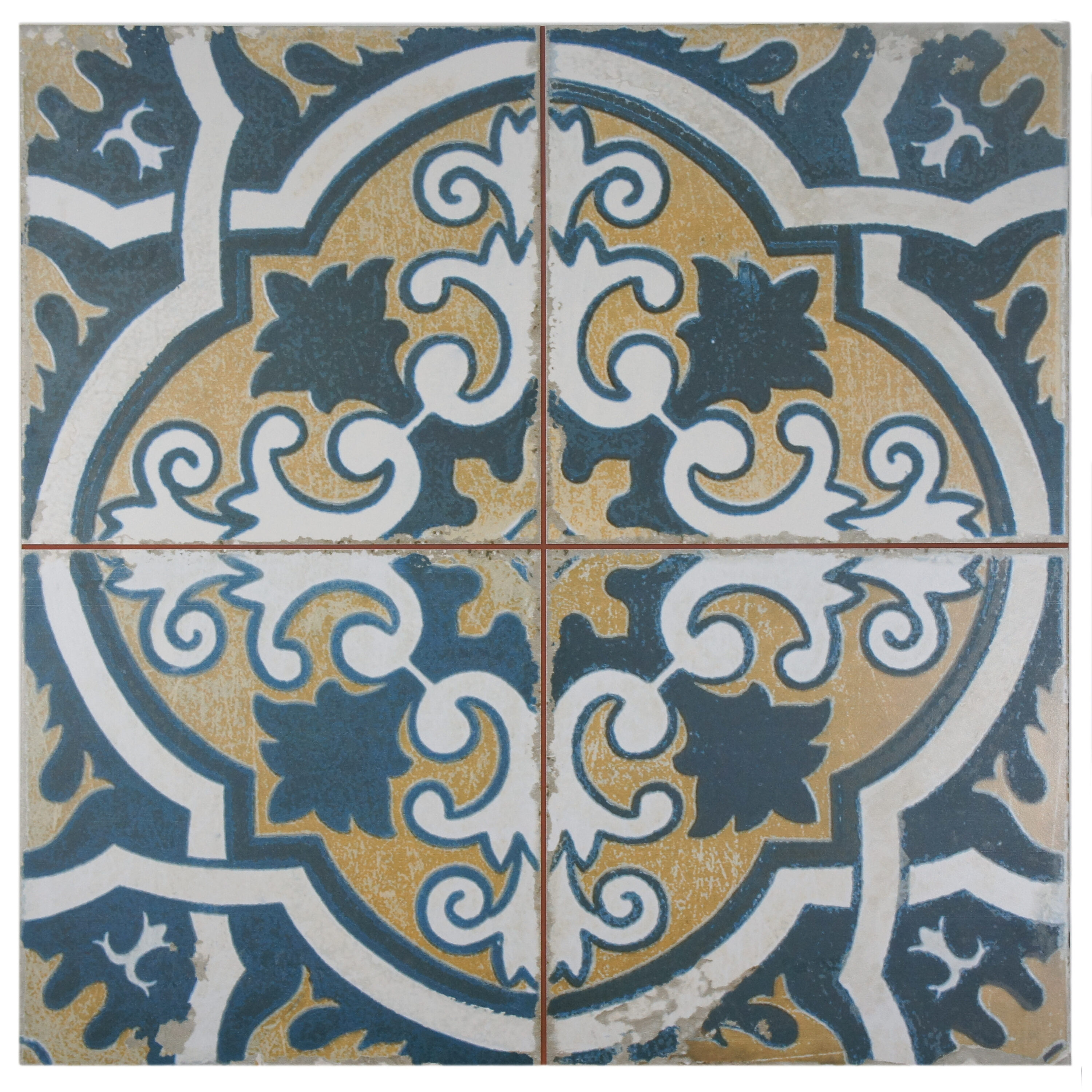 Affinity Tile FPECAFS2 Kings Original Canarsie 18-in x 18-in Matte Ceramic Patterned Large format Floor and Wall Tile ( 10.95-sq ft Carton
