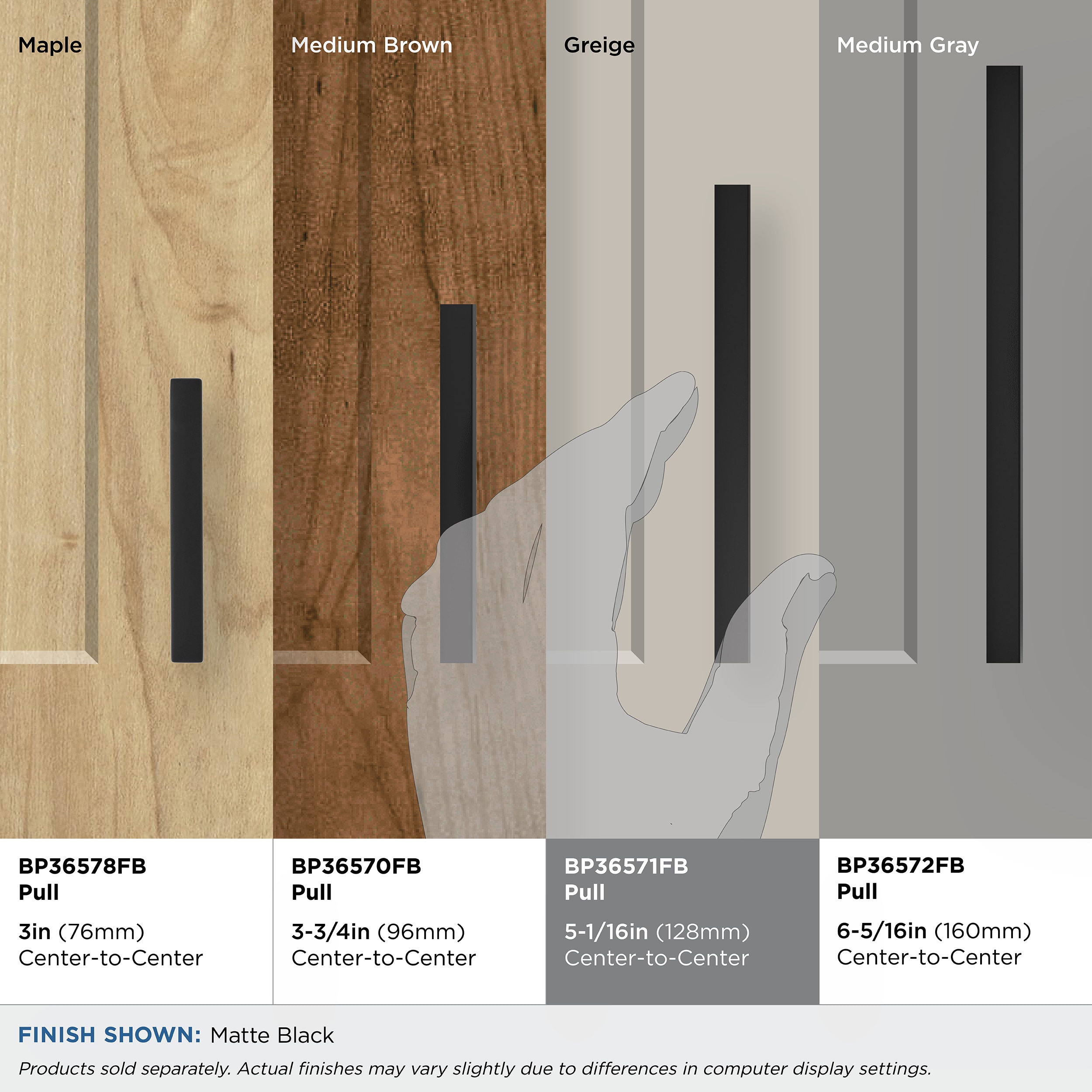 Amerock 10VMP36571FB Cabinet-Pulls - View #7