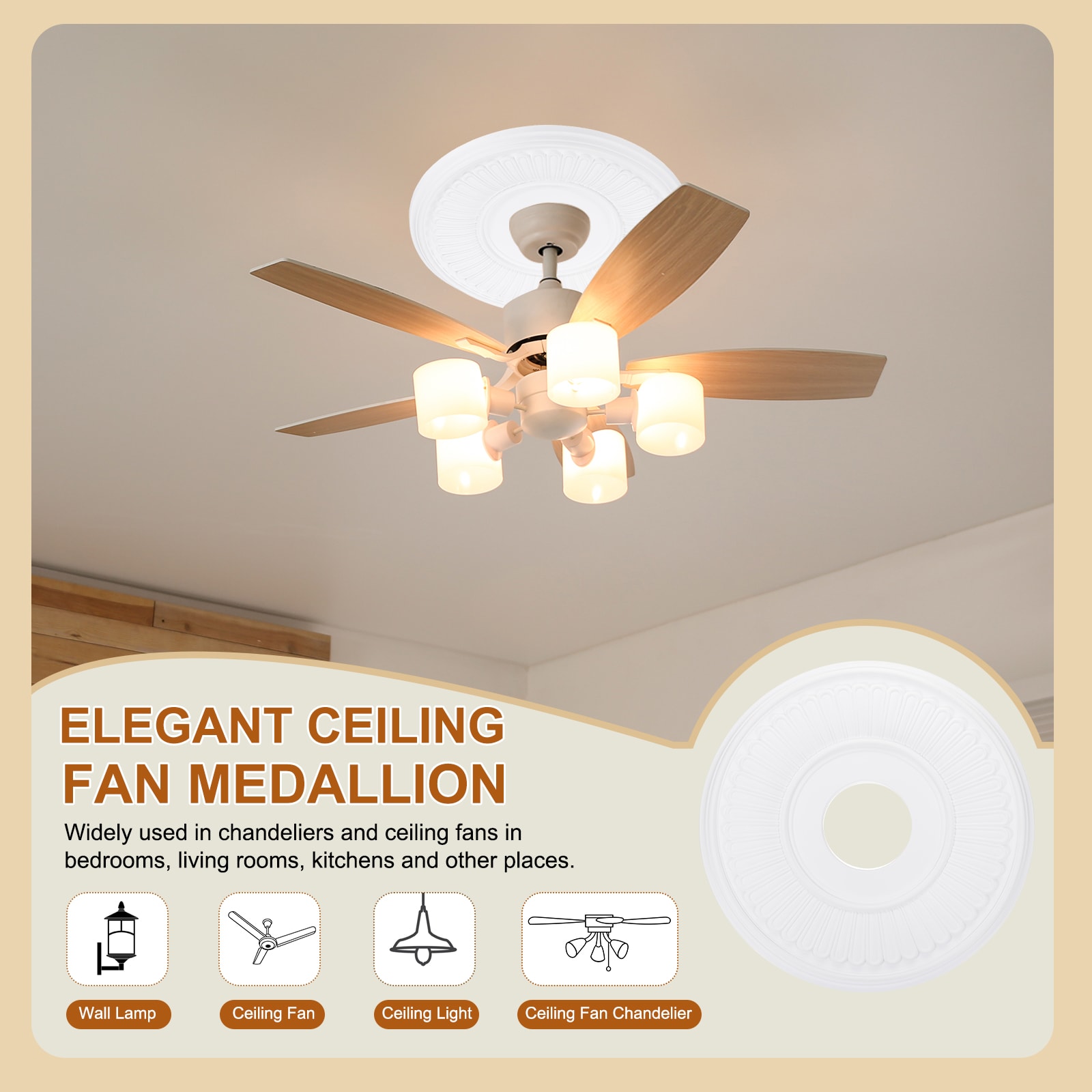 PATIKIL S25092300UX2813 Ceiling-Medallions - View #6