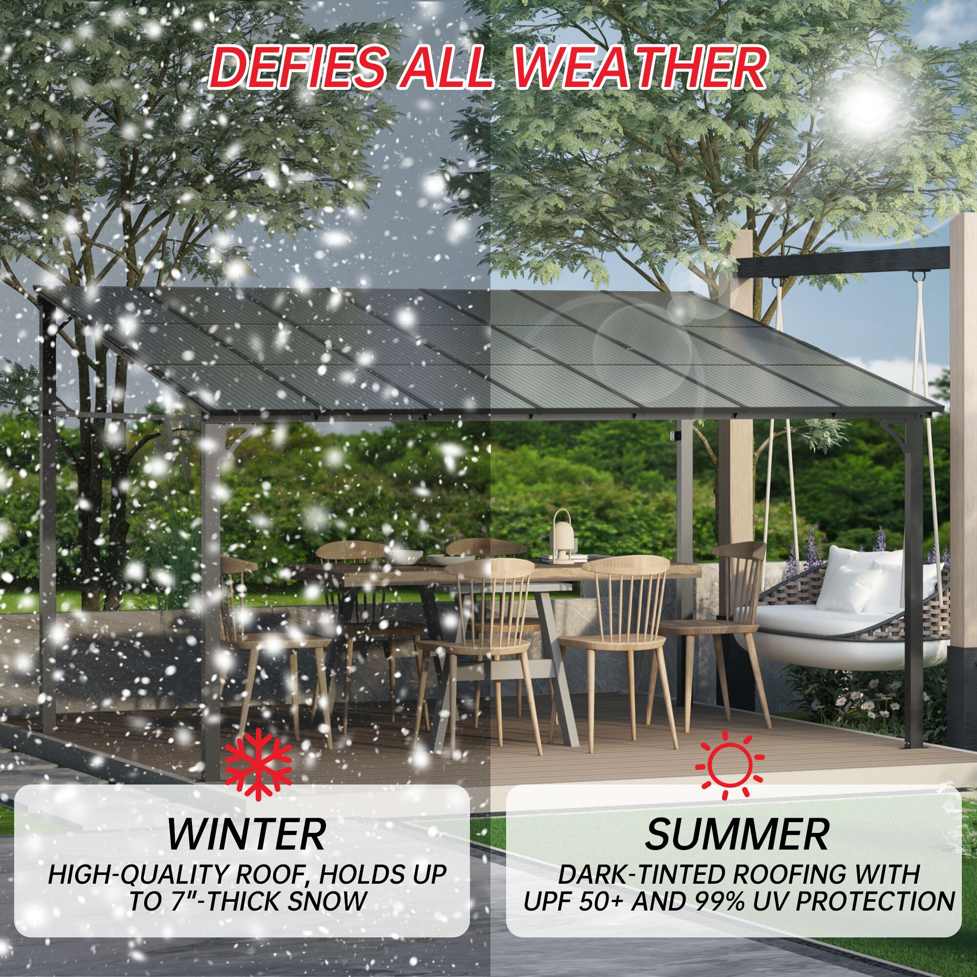 Garvee HAL03H3J5K7L9Q2 Wood-Resin-Gazebos - View #6
