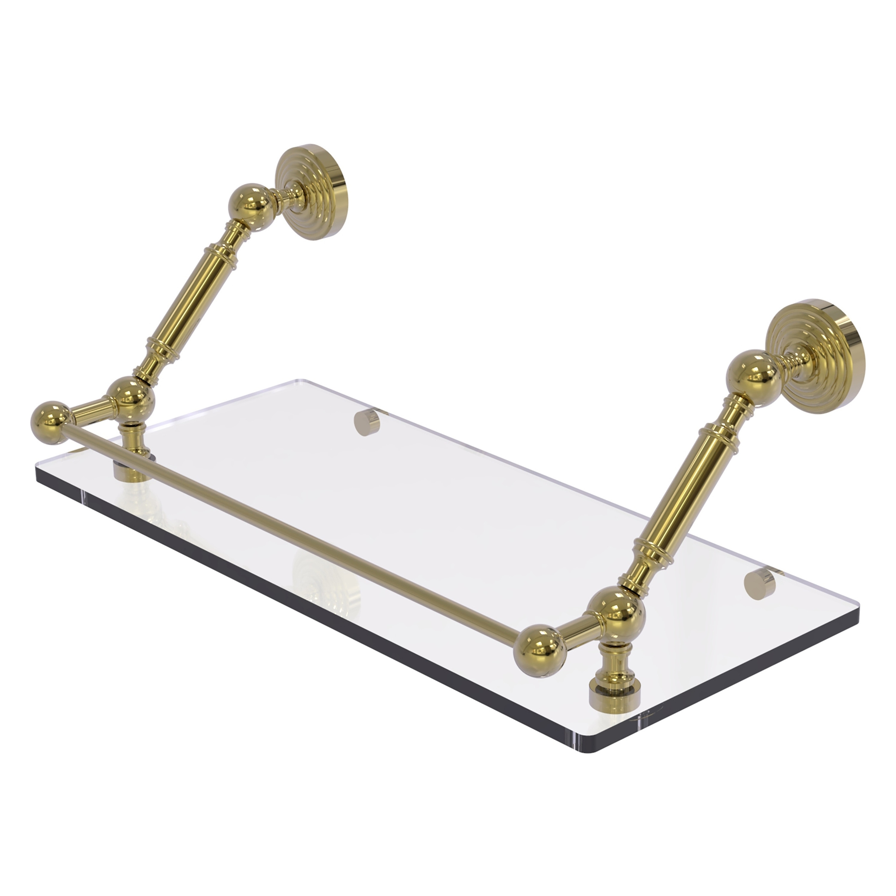 Allied Brass WP-1-18-GAL-UNL Waverly Place Unlacquered Brass Wall mount Bathroom Shelf ( 18-in x 7.3-in x 8-in )