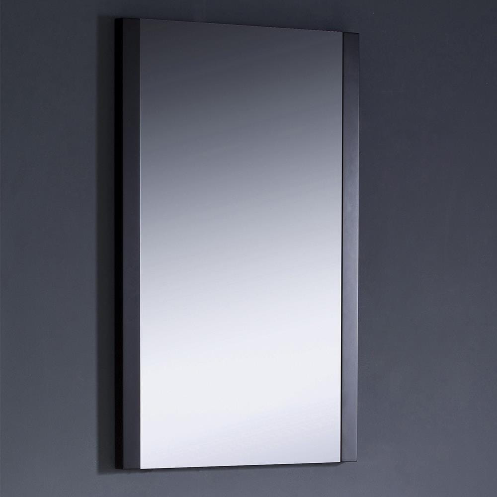 Espresso Wood Framed Rectangular Bathroom Vanity Mirror 31.5"
