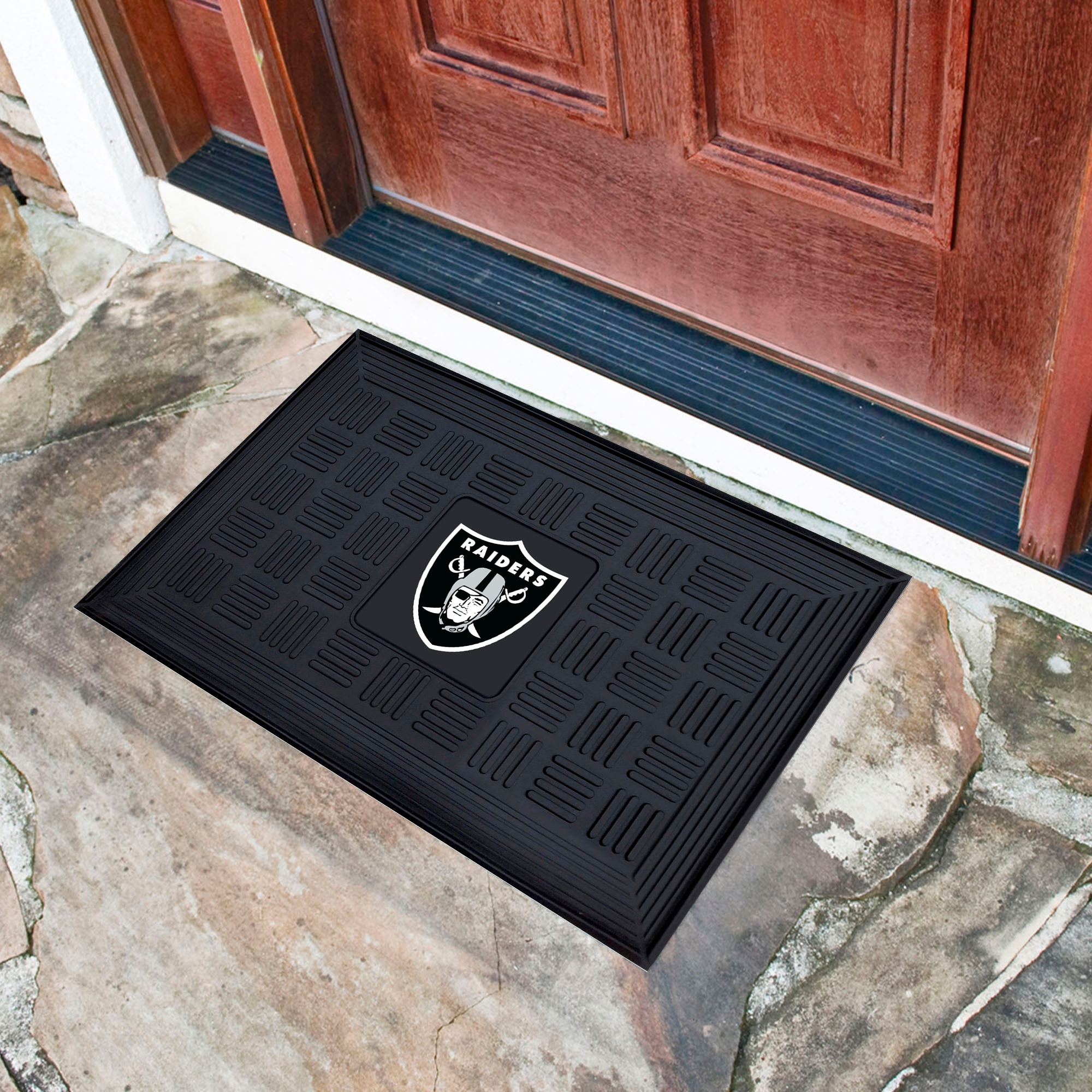 Las Vegas Raiders Shaped Coir Doormat