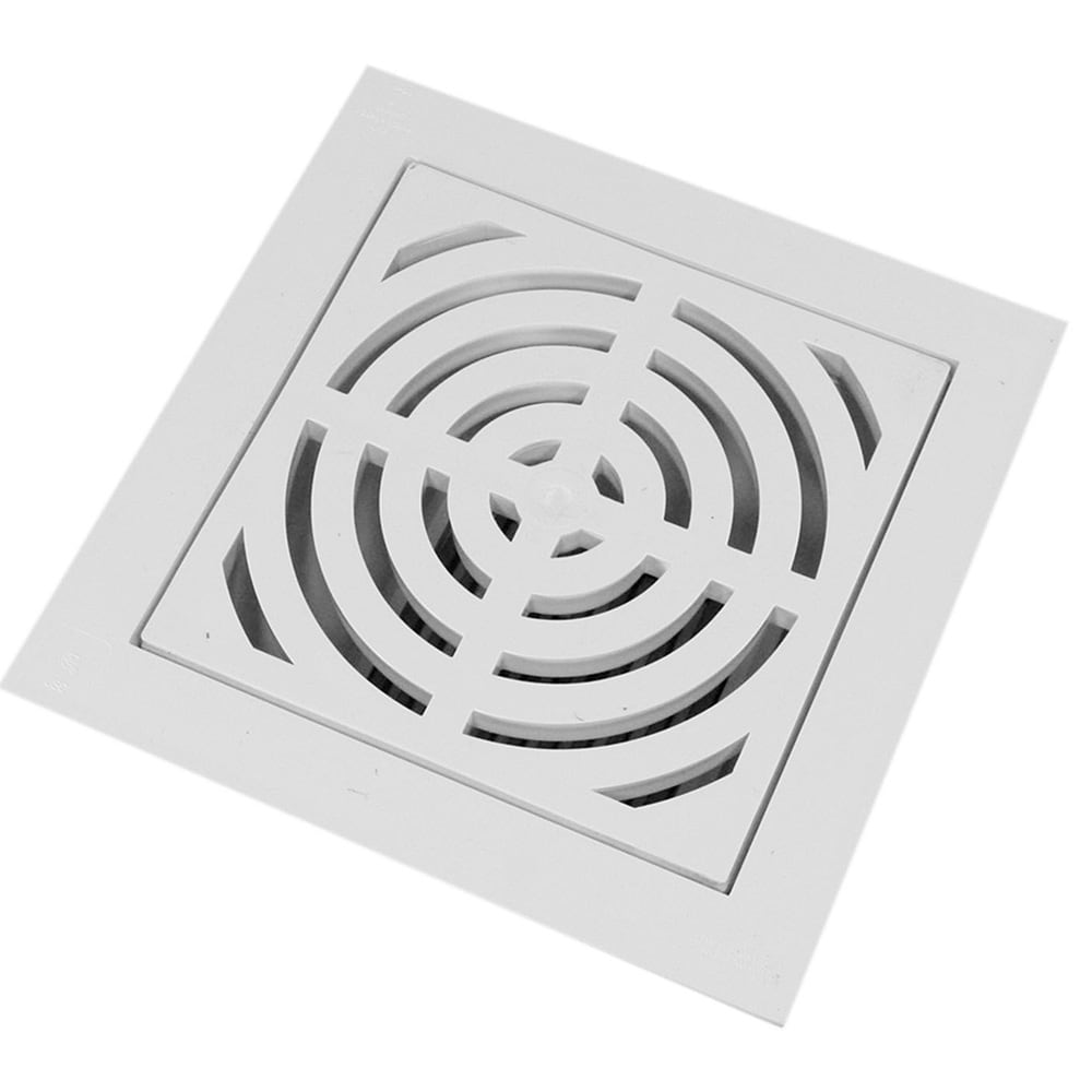 Jones Stephens S49062 Complete Floor Sink Hub Fit 12-in x 8-in White PVC Floor drain