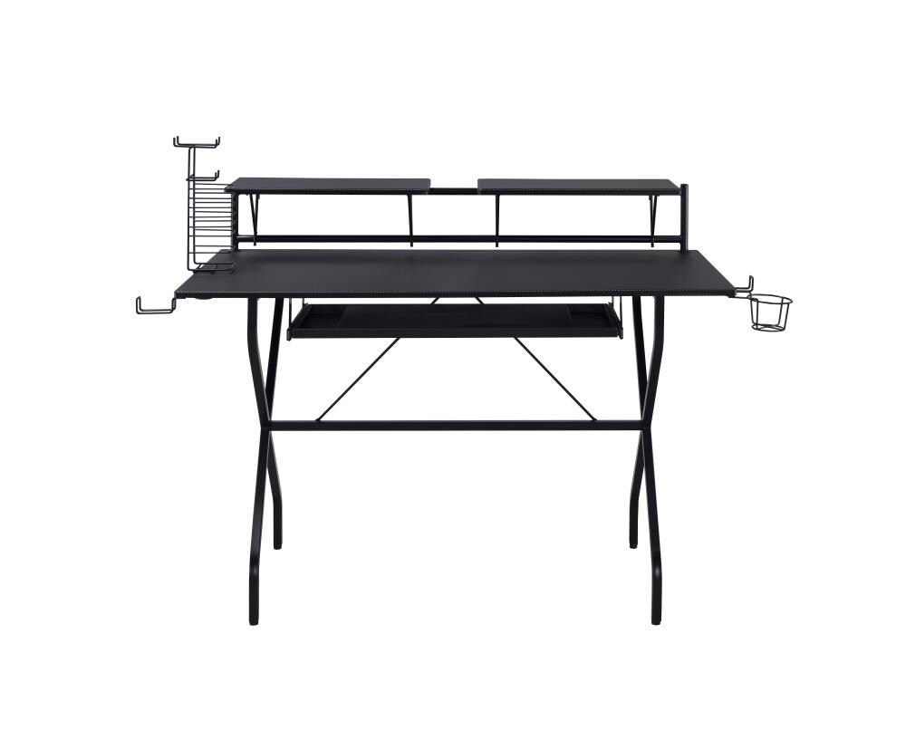 ACME FURNITURE 92870 Hartman 47-in Black Modern/Contemporary Computer Desk Hutch Included