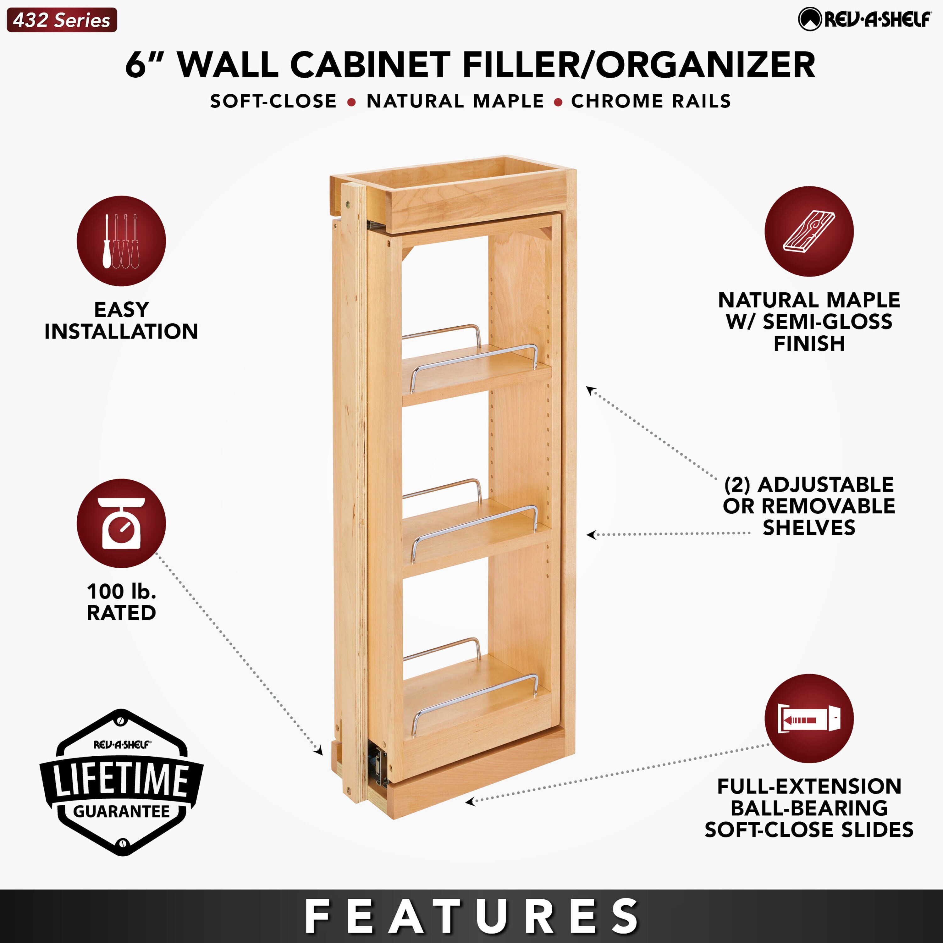Rev-A-Shelf 432-WFBBSC30-6C Pull-Out-Cabinet-Baskets - View #2