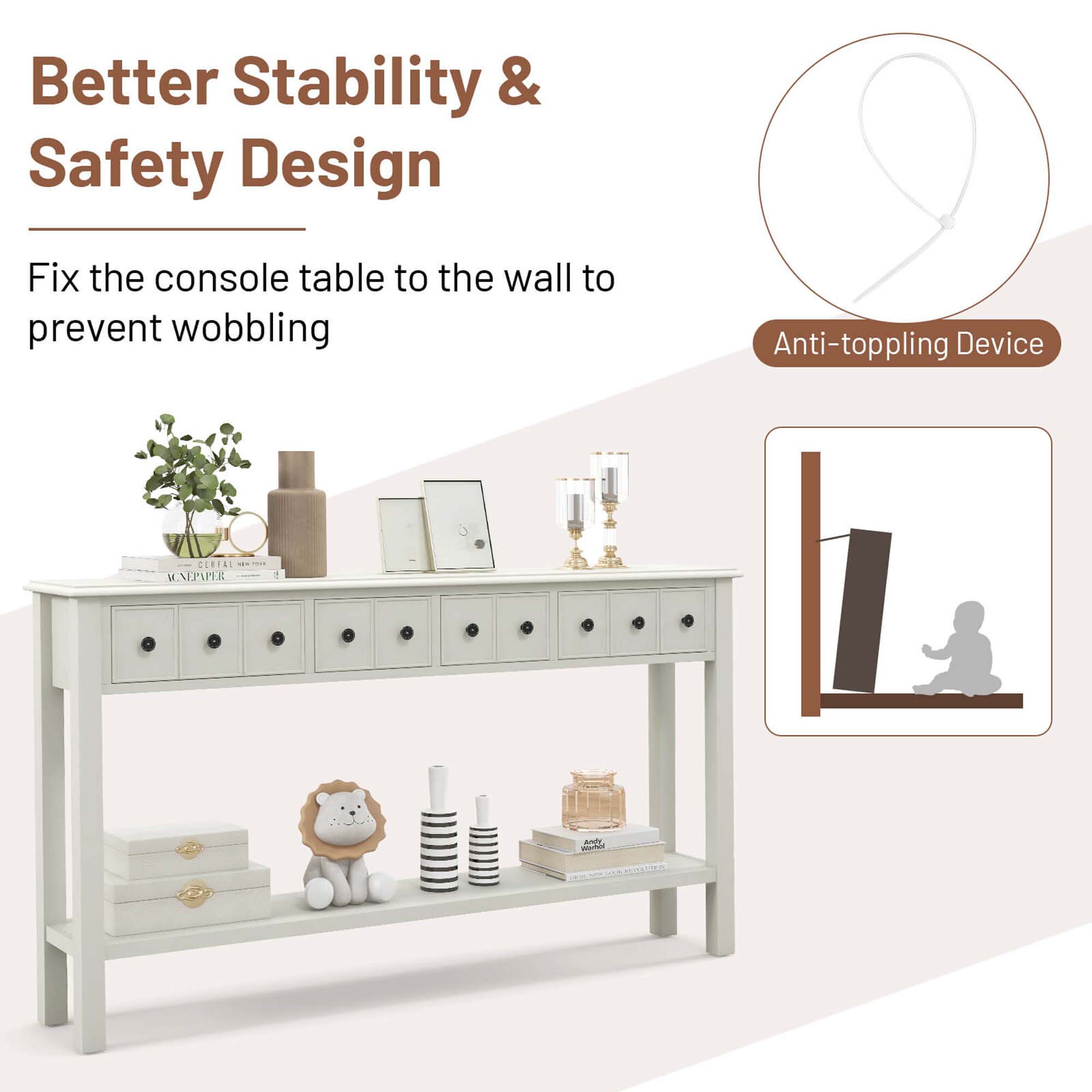Costway HCST01598 Console-Sofa-Tables - View #5