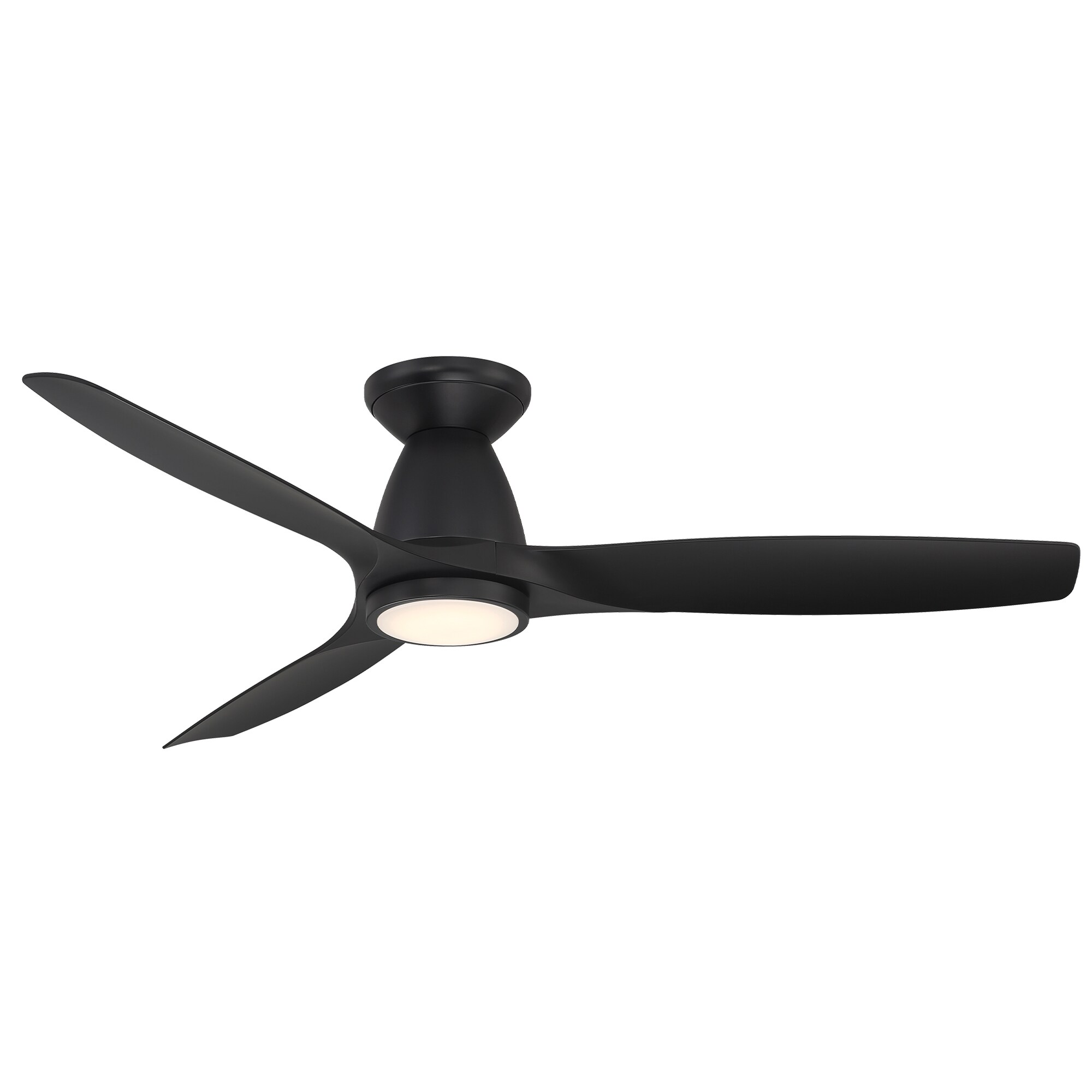 Modern Forms Skylark 54-in Matte black Integrated LED Indoor/Outdoor Flush Mount Smart Ceiling Fan with Light and Remote (3-Blade) FH-W2202-54L-MB Sansujyuku sansujyuku.com