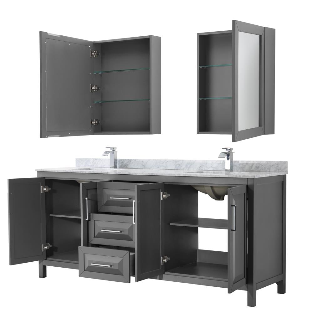 Wyndham Collection WCV252580DKGCMUNSMED Bath-Vanity-Combo - View #2