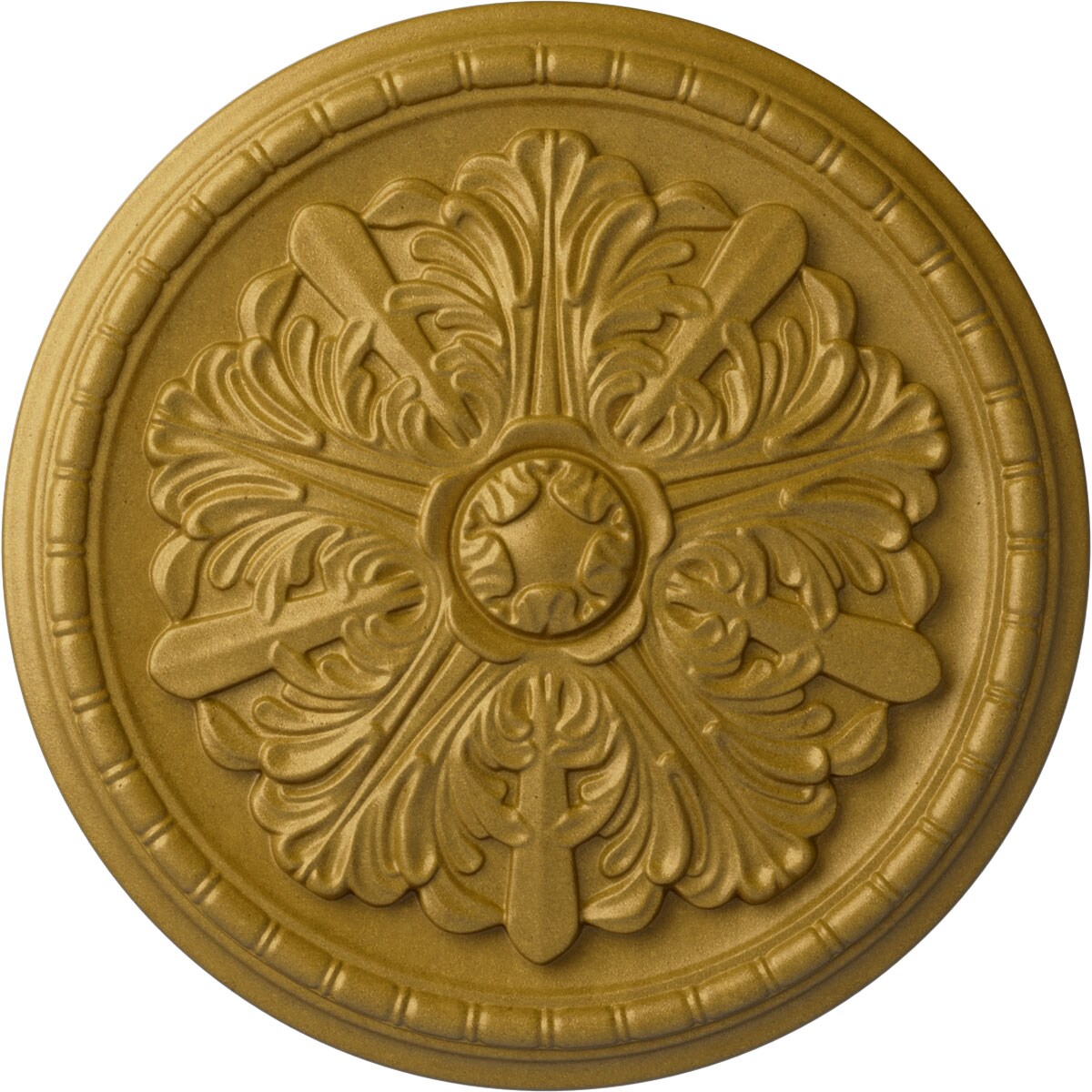 Ekena Millwork CM17WAPGS Washington 17.125-in W x 17.125-in L Painted Pharaohs Gold Polyurethane Whole Ceiling Medallion