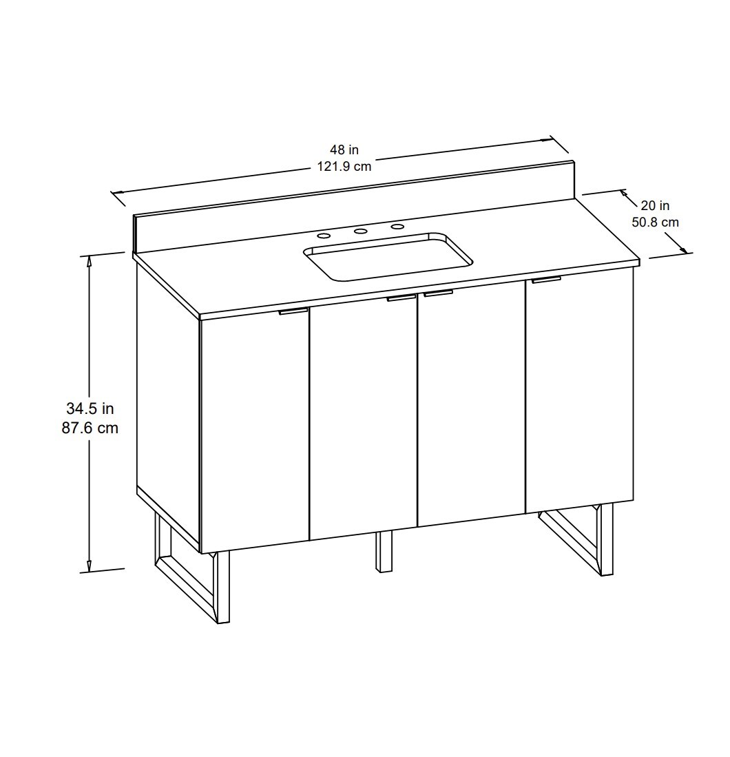allen + roth LWSE48VBR Bath-Vanity-Combo - View #13