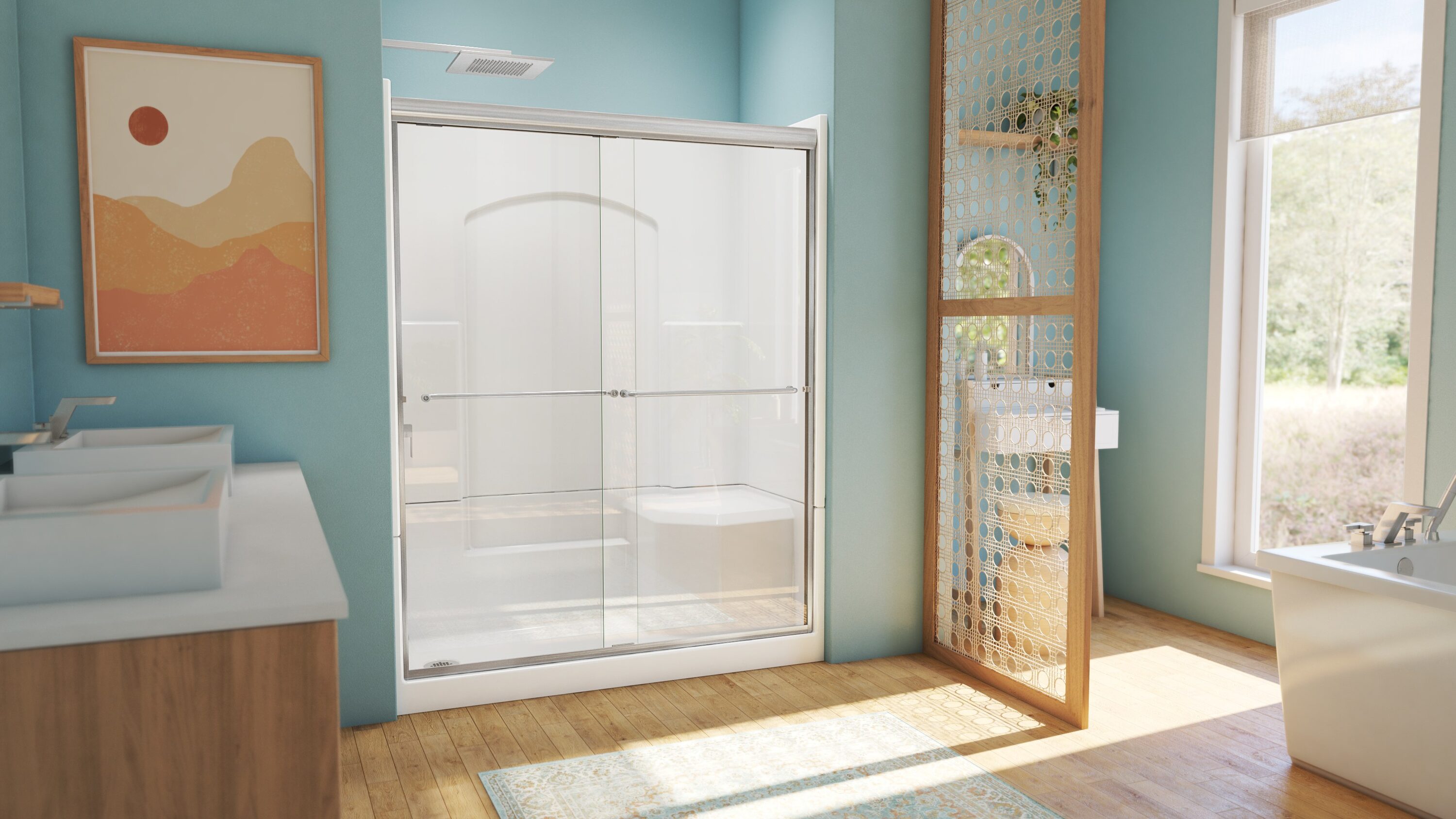 Laurel Mountain L3260SH1S4PRWB3 Alcove-Shower-Kit - View #4