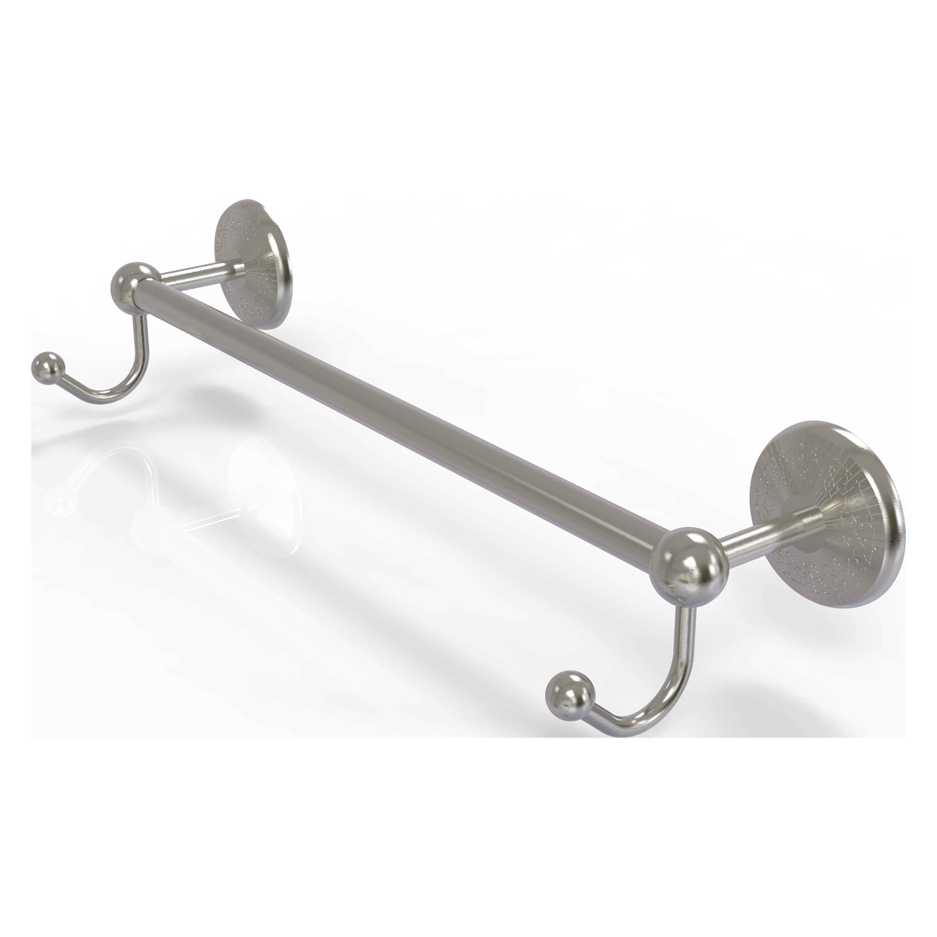 Allied Brass PMC-41-36-HK-SN Prestige Monte Carlo 36-in Satin Nickel Wall mount Single Towel Bar