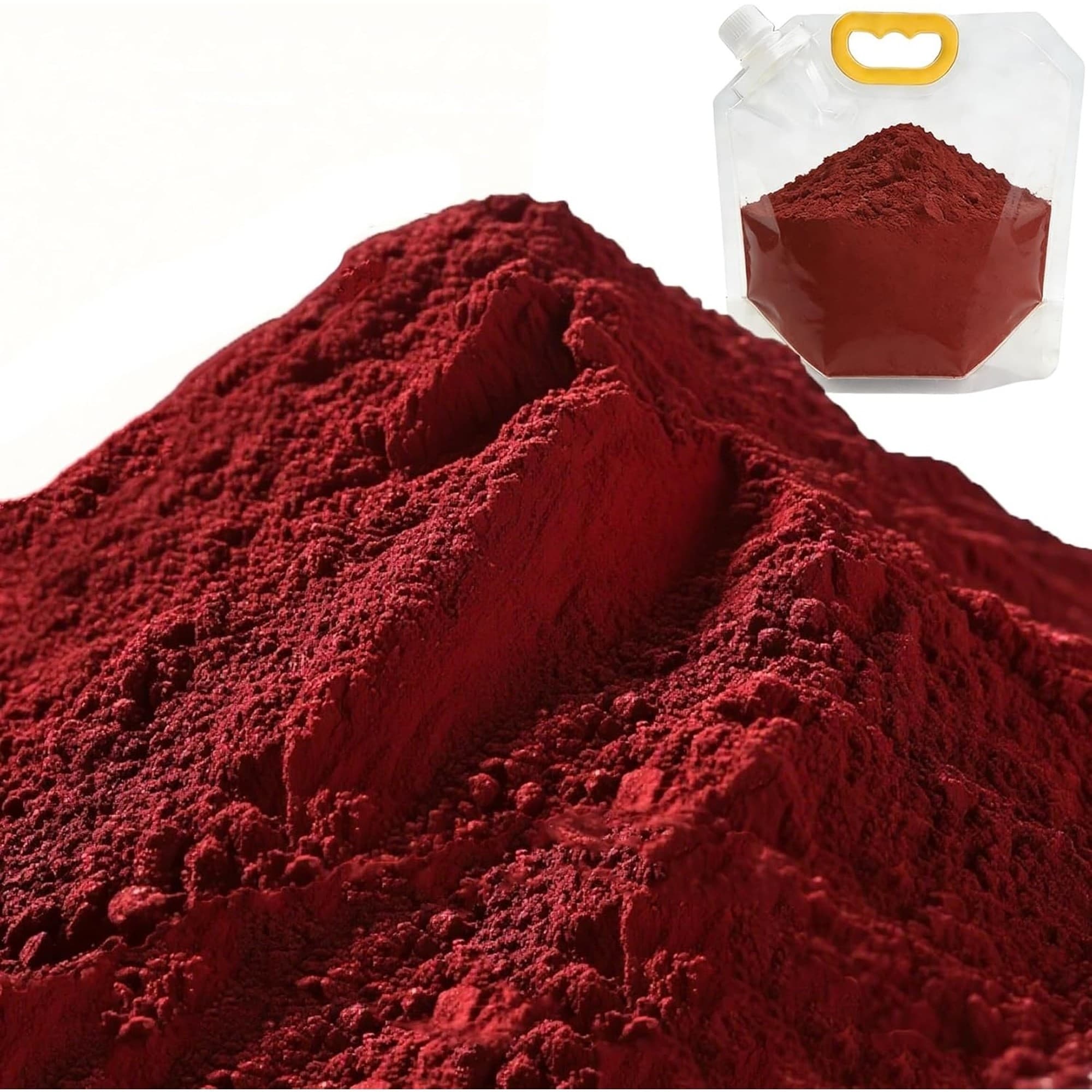 OGETFUUR 1lb Dark Red Iron Oxide Pigment Powder Concrete Cement Dye Colorant for Grout Stucco Mortar Wood Epoxy Flooring DIY Watercolor Inorganic