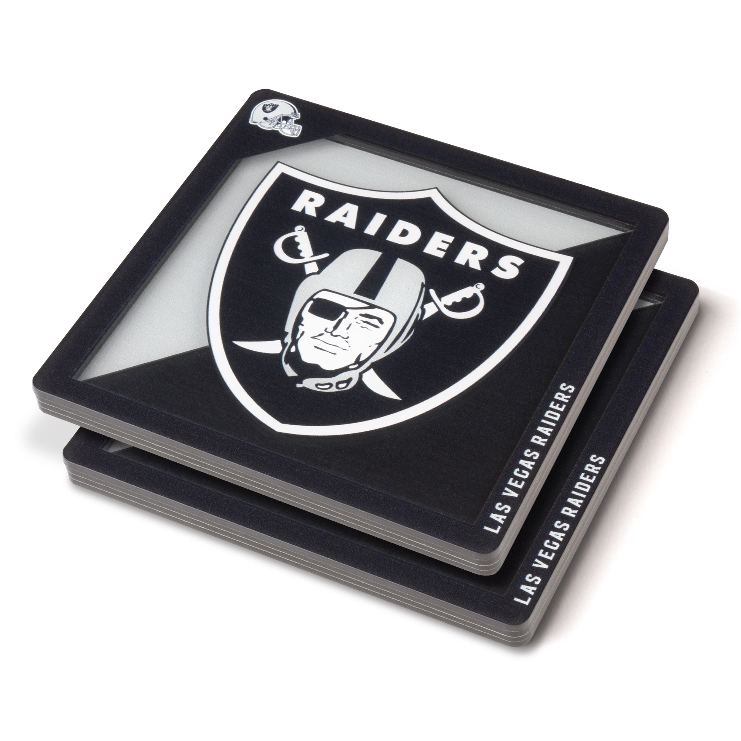 Oakland Raiders Boasters Stainless Steel Coasters - Set of 4