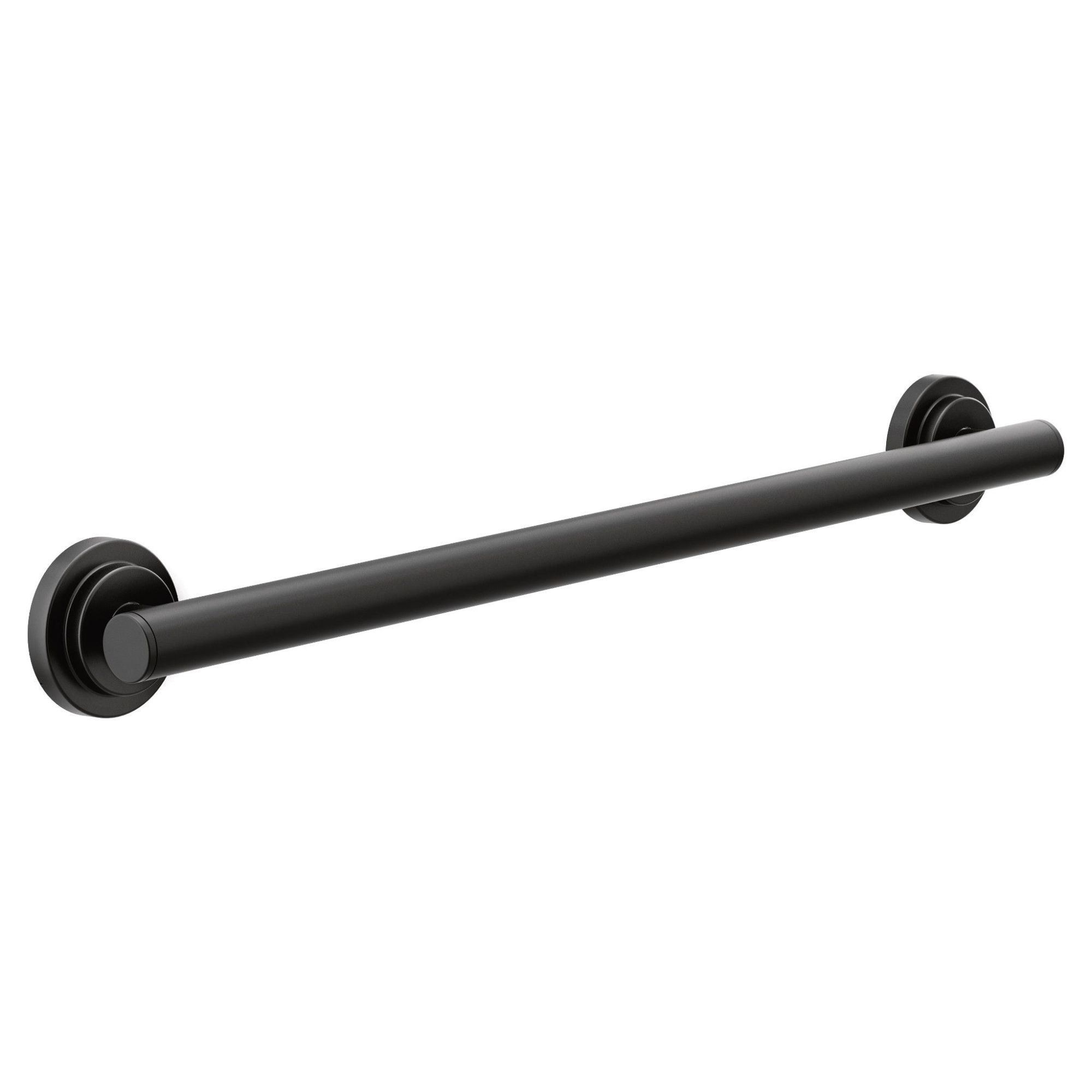 Moen YG0724BL Iso 24-in Matte Black Wall mount ADA Compliant Grab Bar ( 500-lb Weight Capacity )