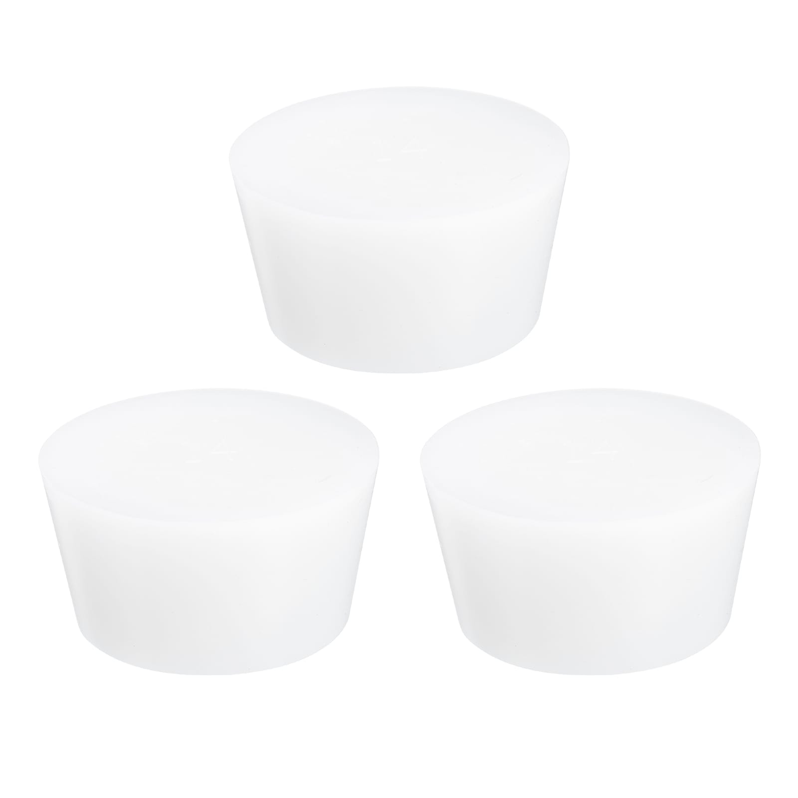 Unique Bargains - White Silicone Solid Rubber Stoppers Tapered Plugs Lab Seal Tube Stopper Plugs ...