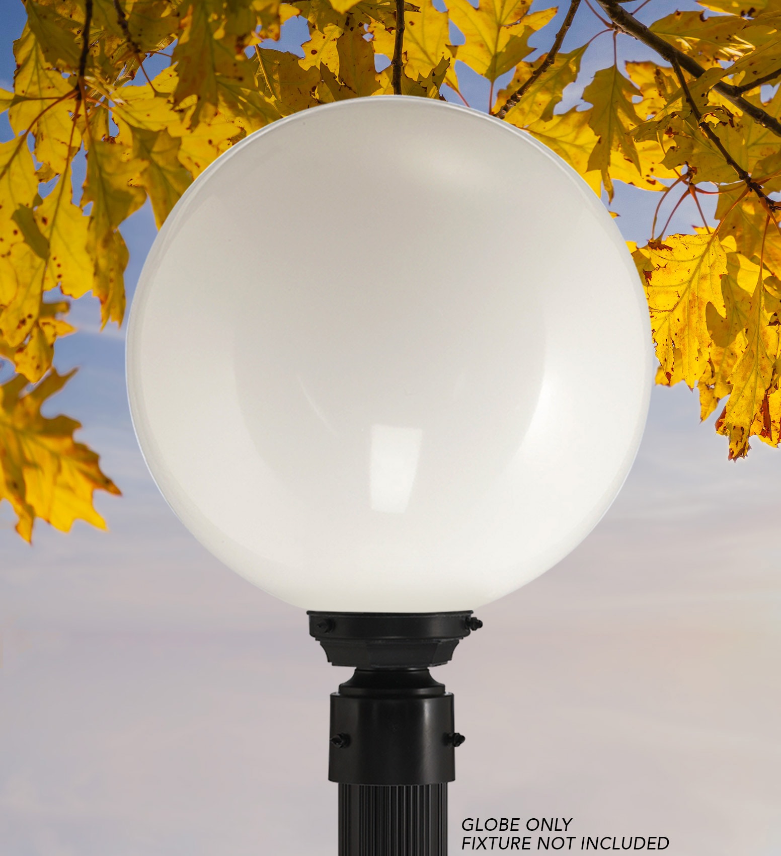 Solus Acrylic 18-in White Modern/Contemporary Outdoor Globe Only in the ...