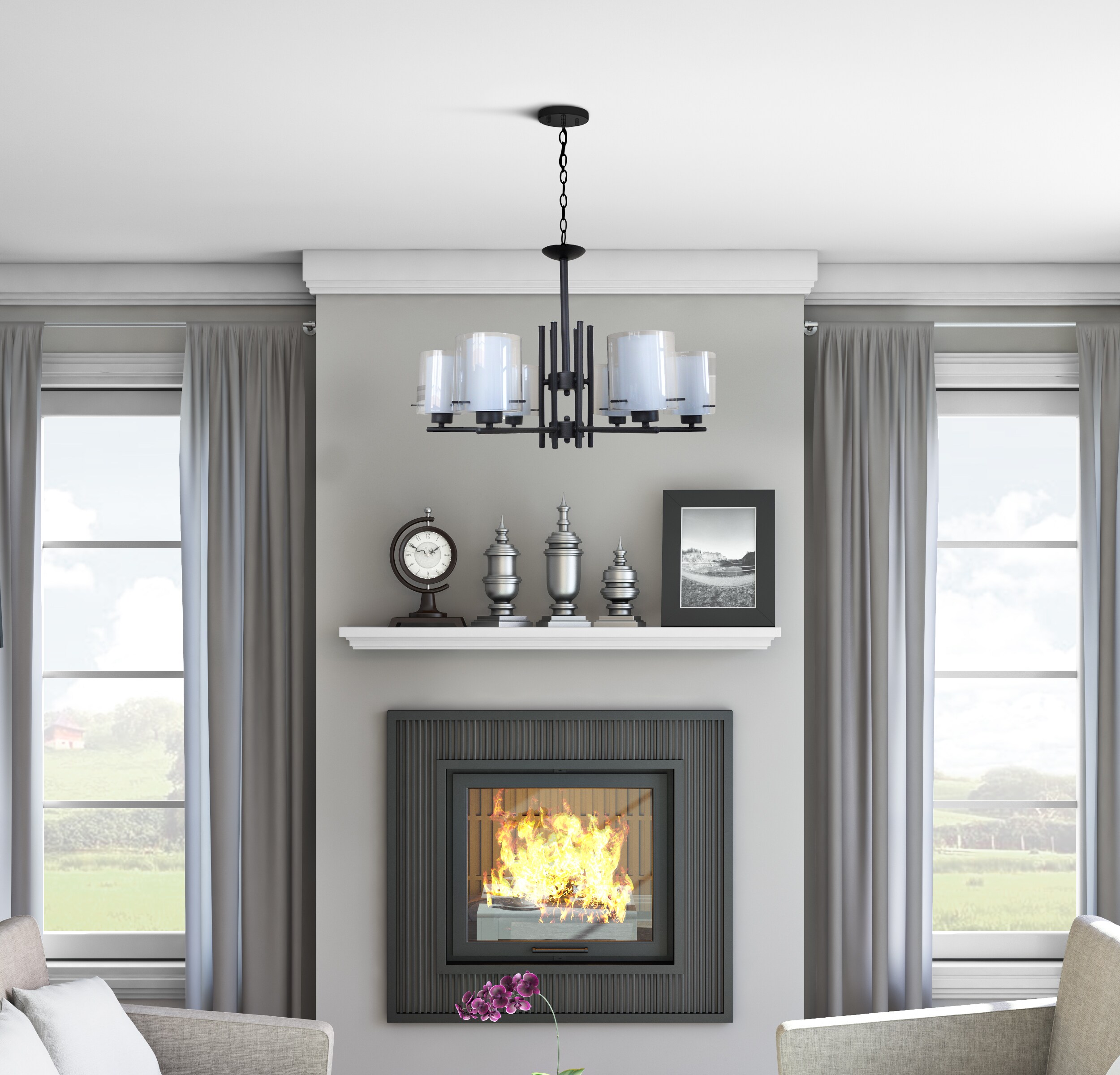 Whitfield Lighting CH28055-6BK b090015 - View #8