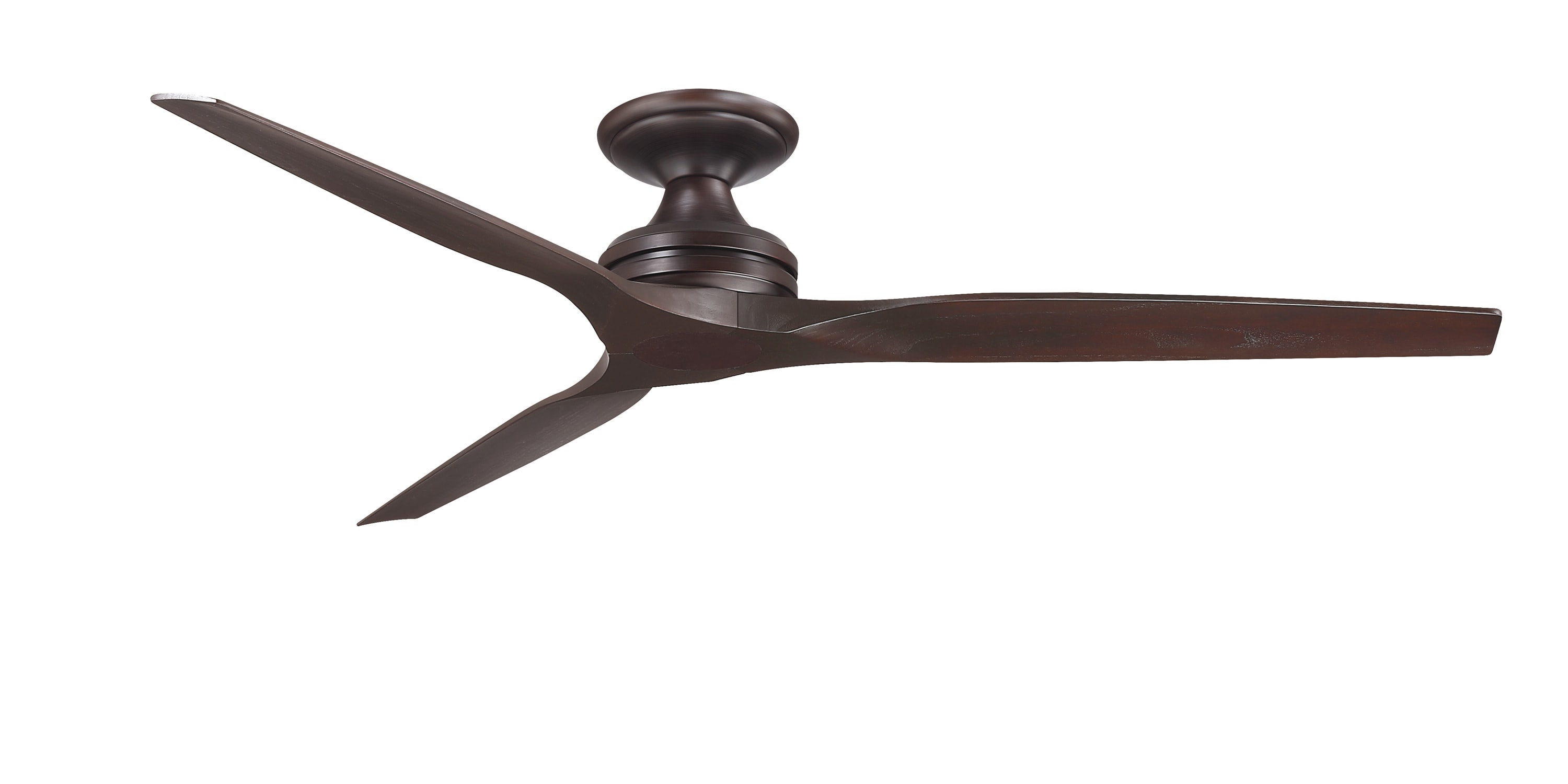 Fanimation Spitfire 64-in Dark Bronze with Dark Walnut Blades Indoor/Outdoor Flush Mount Smart Propeller Ceiling Fan Light Kit Compatible and Remote (3-Blade) FPD6721BDZ-64DWA-F Sansujyuku sansujyuku.com